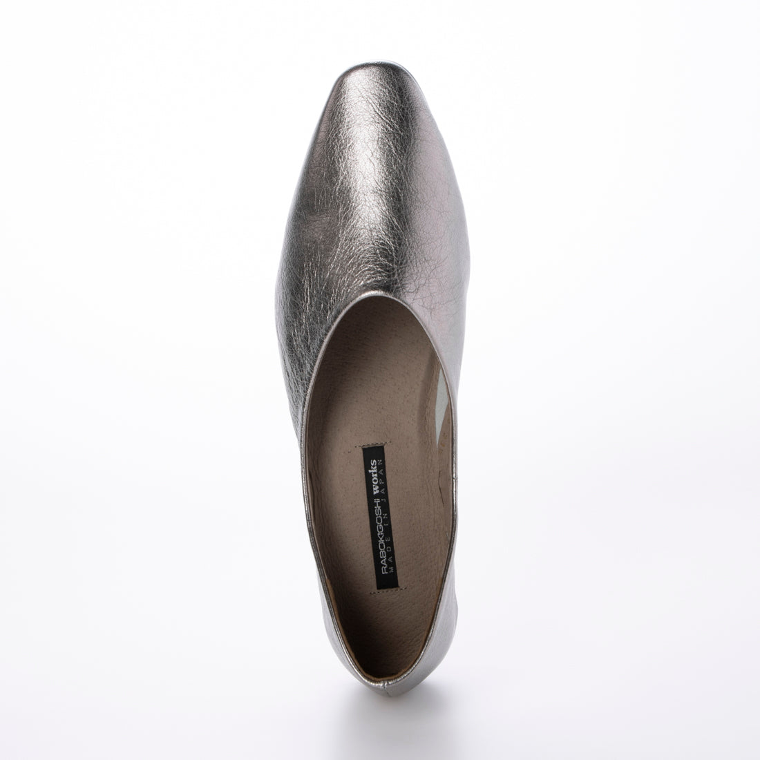 ラボ キゴシ ワークス RABOKIGOSHI works 3.5cmラウンドトウ甲深スリッポンパンプス