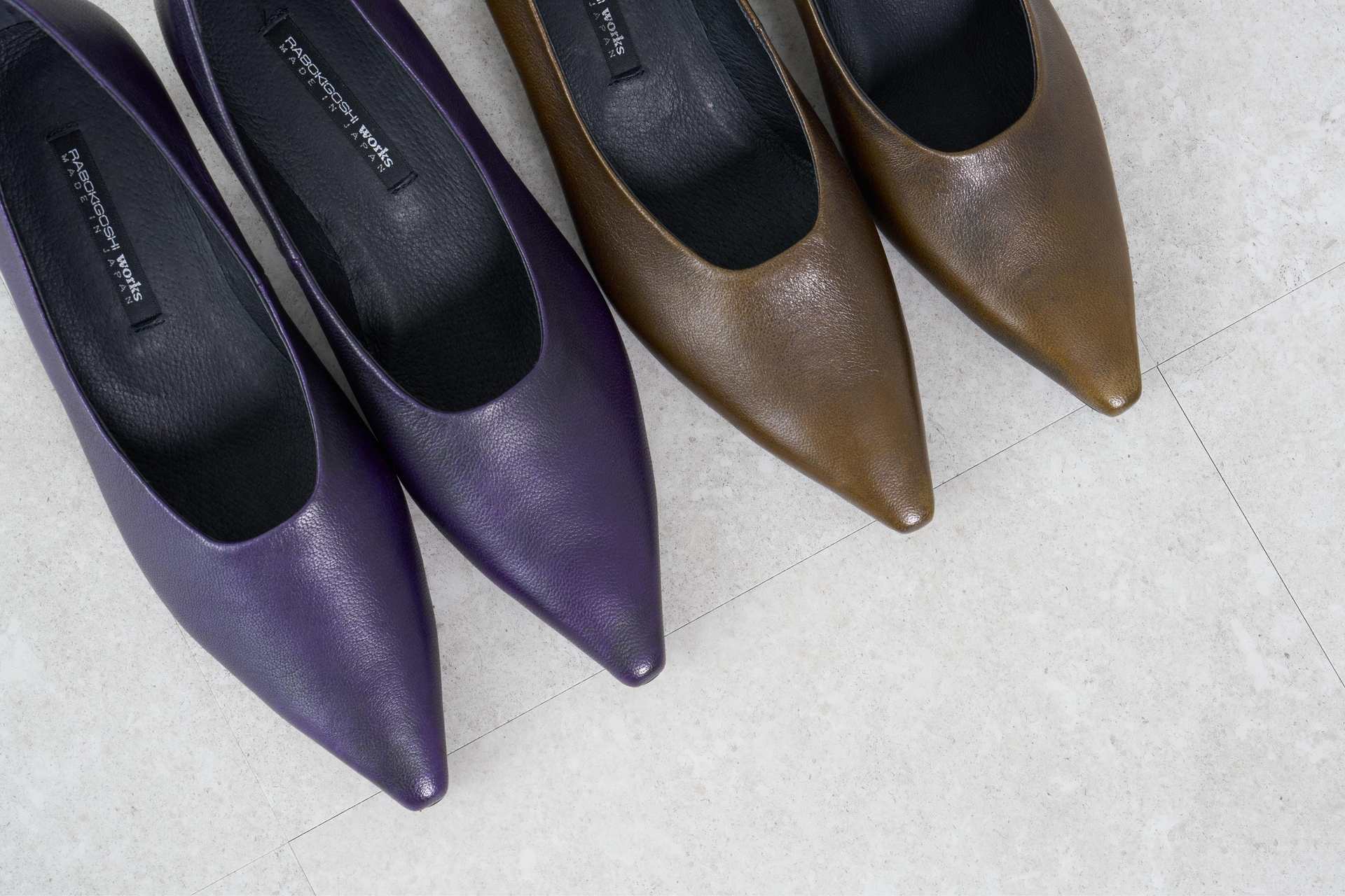 ラボ キゴシ ワークス RABOKIGOSHI works 5cmポインテッドトウプレーンパンプス (ダークパープル) ダークパープル