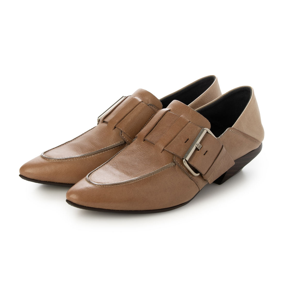 ラボ キゴシ ワークス RABOKIGOSHI works 3.5cm本革ポインテッドトウ2WAYシューズ (サンド) サンド