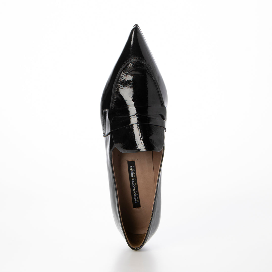 ラボ キゴシ ワークス RABOKIGOSHI works 4cm本革ポインテッドトウローファーパンプス