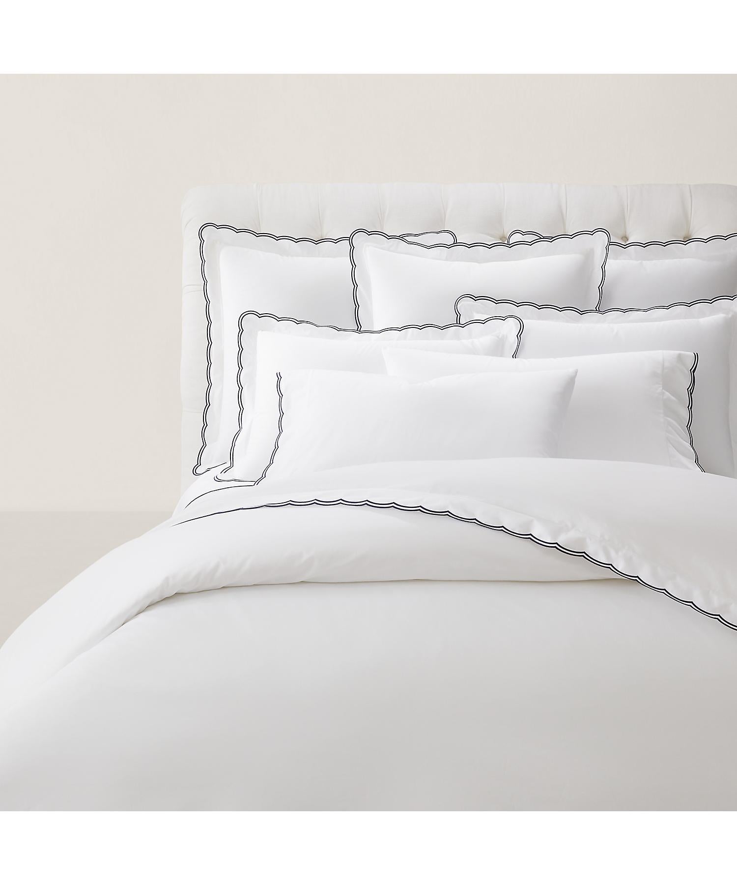 ラルフ ローレン ホーム RALPH LAUREN HOME オーガニック コットン サティーン Malin ピローケース (410ネイビー) 410ネイビー