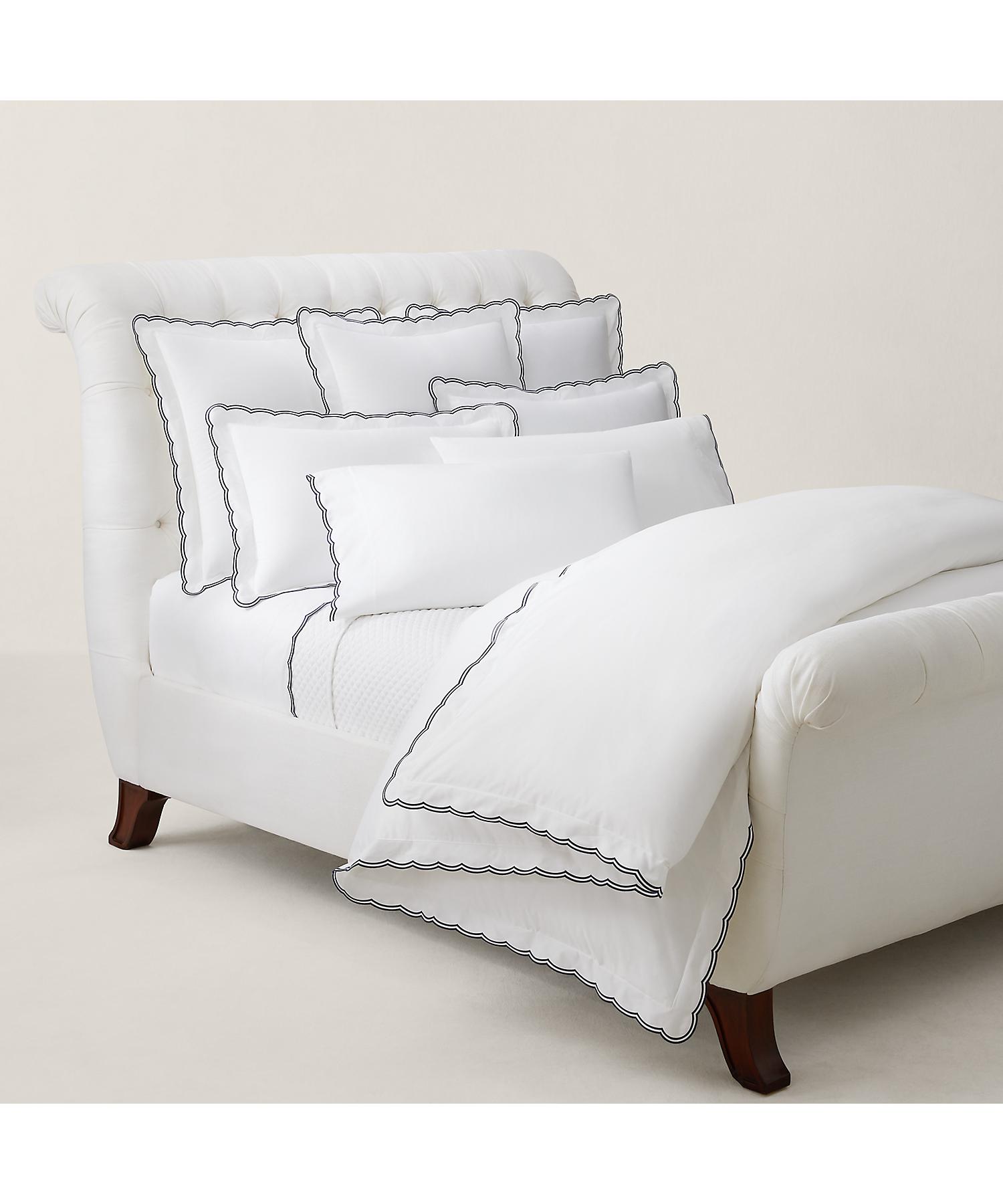 ラルフ ローレン ホーム RALPH LAUREN HOME オーガニック コットン サティーン Malin ピローケース (410ネイビー) 410ネイビー