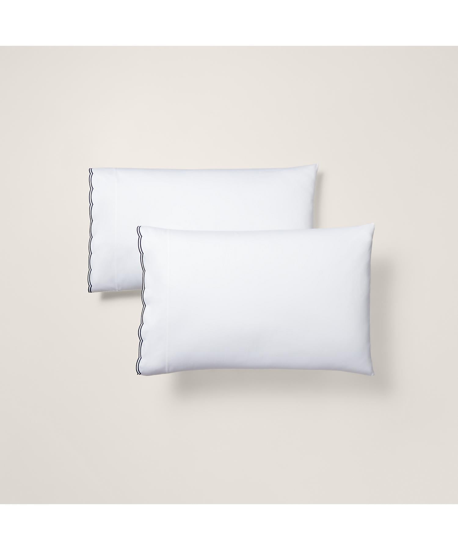 ラルフ ローレン ホーム RALPH LAUREN HOME オーガニック コットン サティーン Malin ピローケース (410ネイビー) 410ネイビー