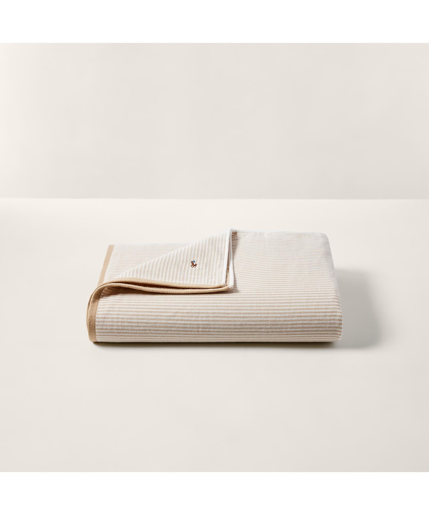 ラルフ ローレン ホーム RALPH LAUREN HOME オックスフォード ストライプ スモールシングル タオルケット (270ブラウン) 270ブラウン