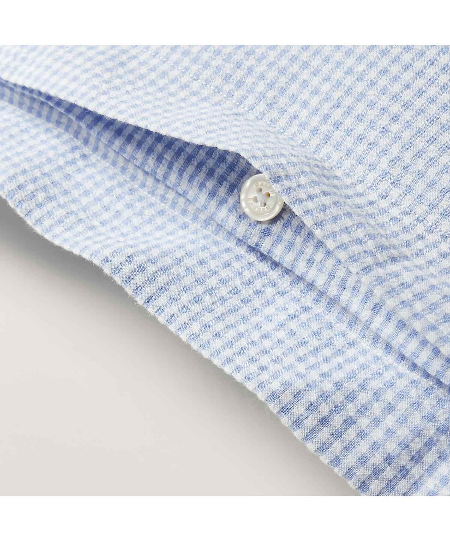 ラルフ ローレン ホーム RALPH LAUREN HOME シアサッカー ギンガム スタンダード シャム (400ブルー) 400ブルー