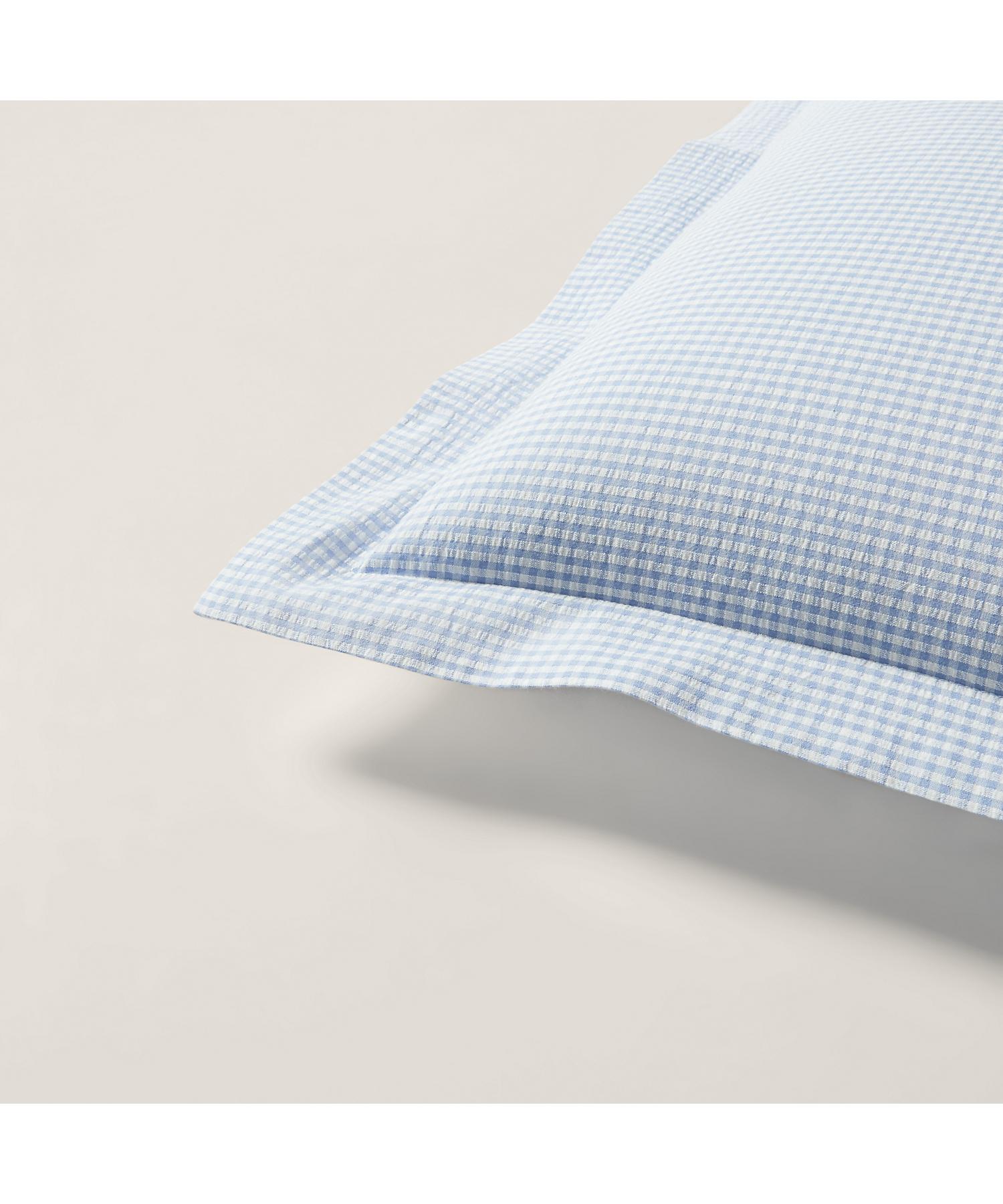 ラルフ ローレン ホーム RALPH LAUREN HOME シアサッカー ギンガム スタンダード シャム (400ブルー) 400ブルー