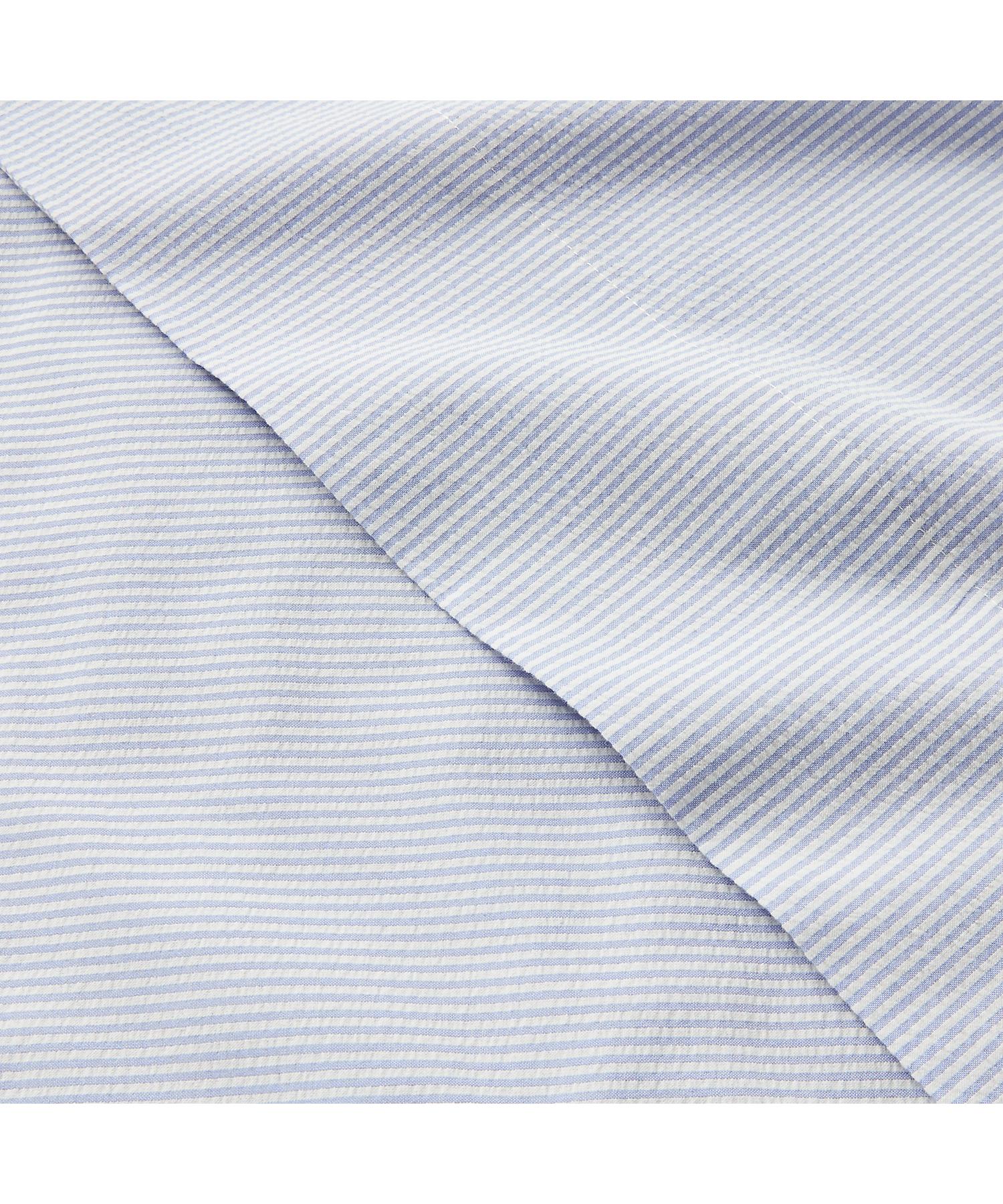 ラルフ ローレン ホーム RALPH LAUREN HOME シアサッカー ストライプ ボックスシーツ/クイーンサイズ (400ブルー) 400ブルー