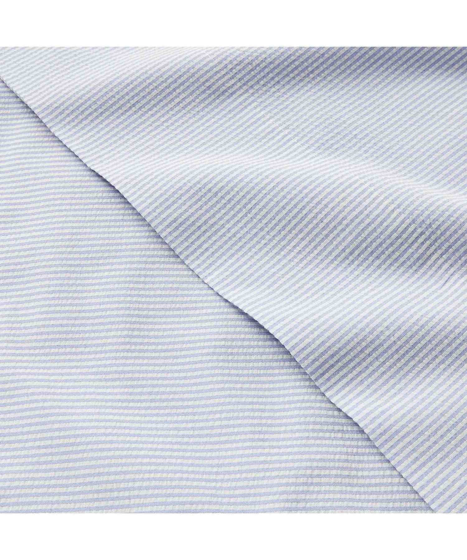 ラルフ ローレン ホーム RALPH LAUREN HOME シアサッカー ストライプ ボックスシーツ/ダブルサイズ (400ブルー) 400ブルー