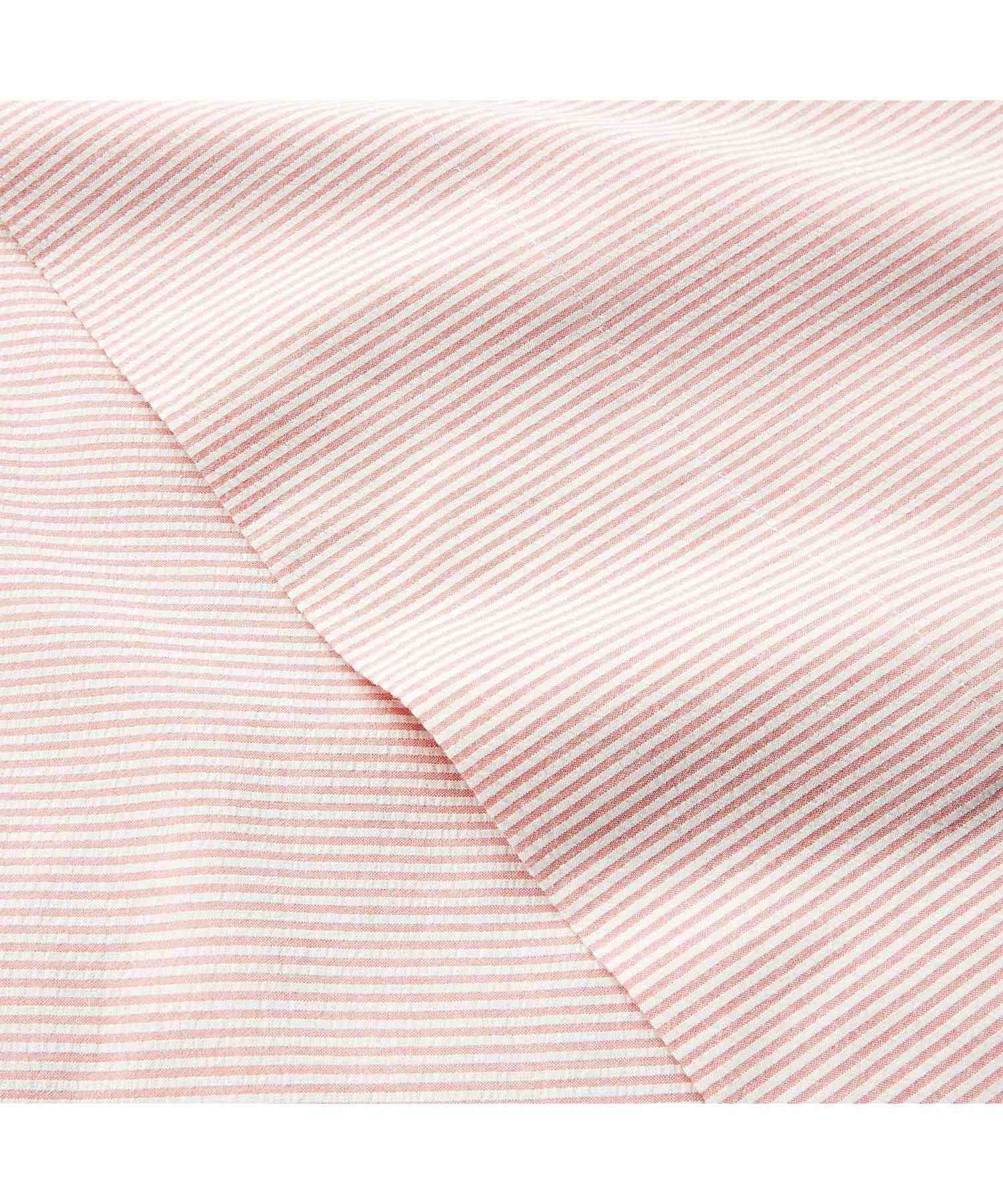 ラルフ ローレン ホーム RALPH LAUREN HOME シアサッカー ストライプ フラットシーツ/ダブルサイズ (650ピンク) 650ピンク