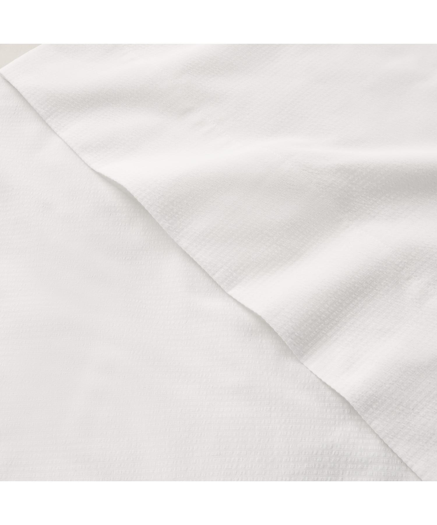 ラルフ ローレン ホーム RALPH LAUREN HOME シアサッカー ストライプ ボックスシーツ/クイーンサイズ (100ホワイト) 100ホワイト