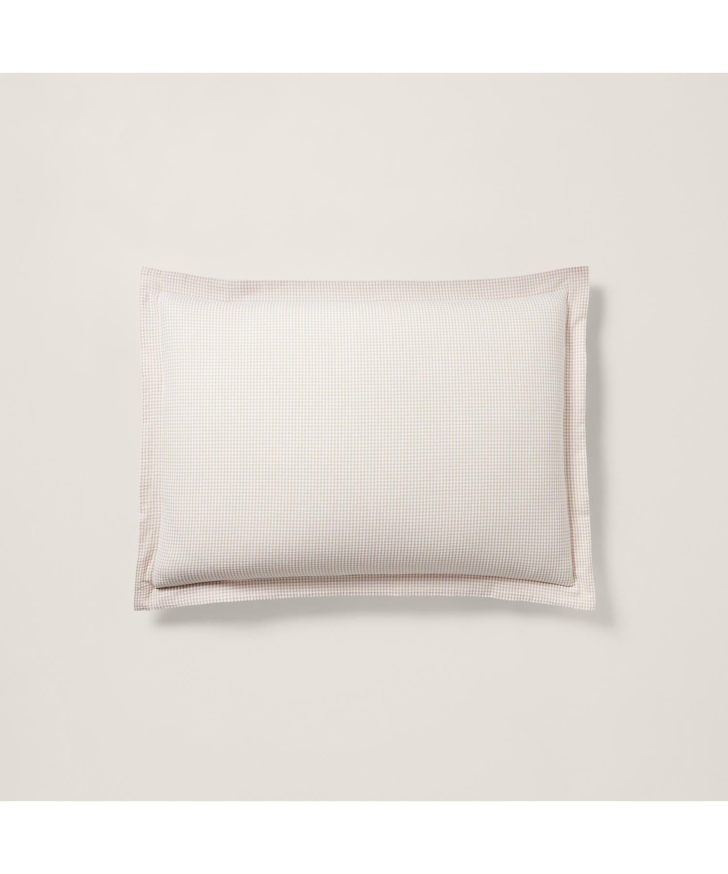 ラルフ ローレン ホーム RALPH LAUREN HOME シアサッカー ギンガム スタンダード シャム (270ブラウン) 270ブラウン