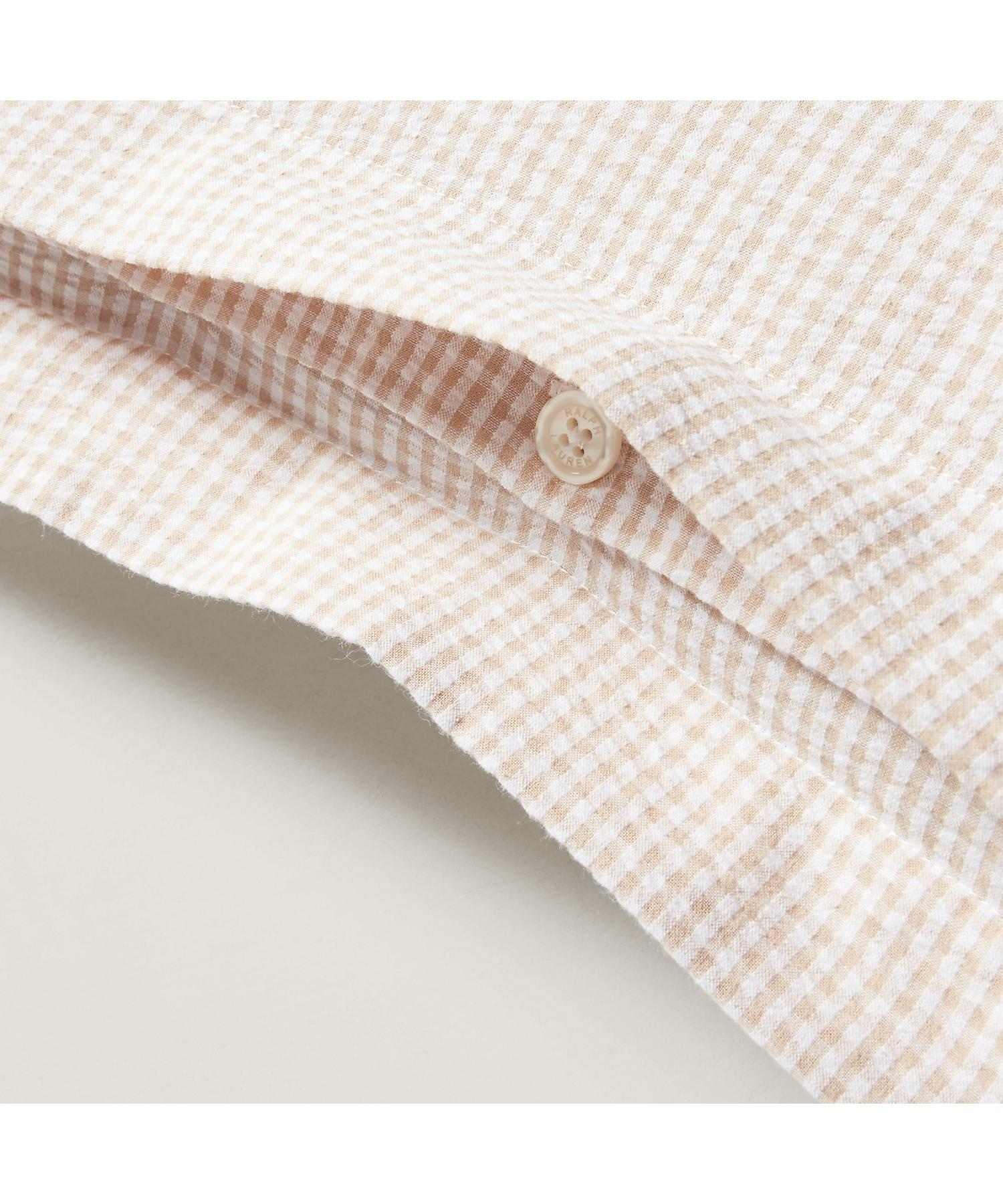 ラルフ ローレン ホーム RALPH LAUREN HOME シアサッカー ギンガム スタンダード シャム (270ブラウン) 270ブラウン