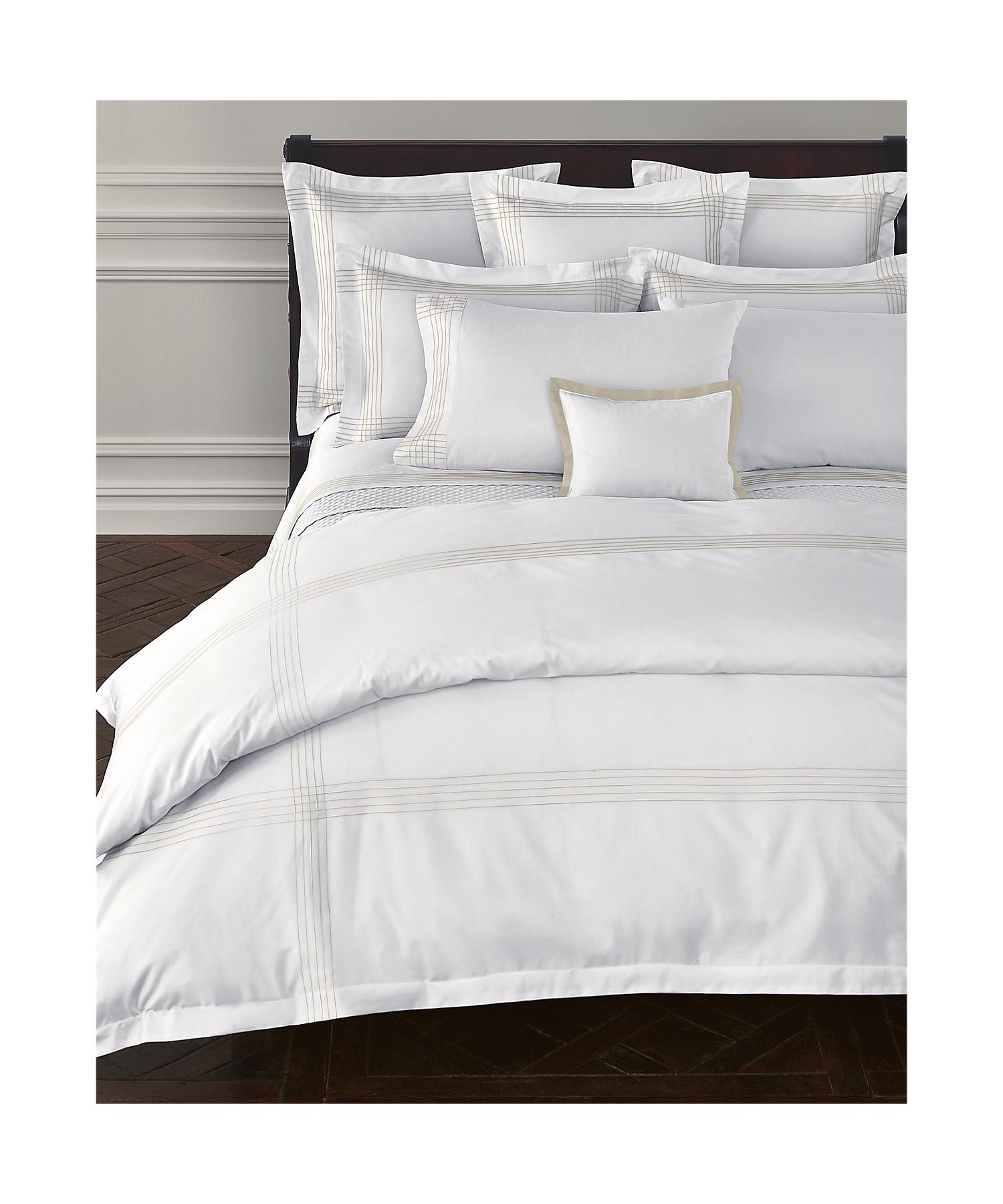 ラルフ ローレン ホーム RALPH LAUREN HOME オーガニック コットン サティーン ハンカチーフ スタンダード シャム (270ブラウン) 270ブラウン