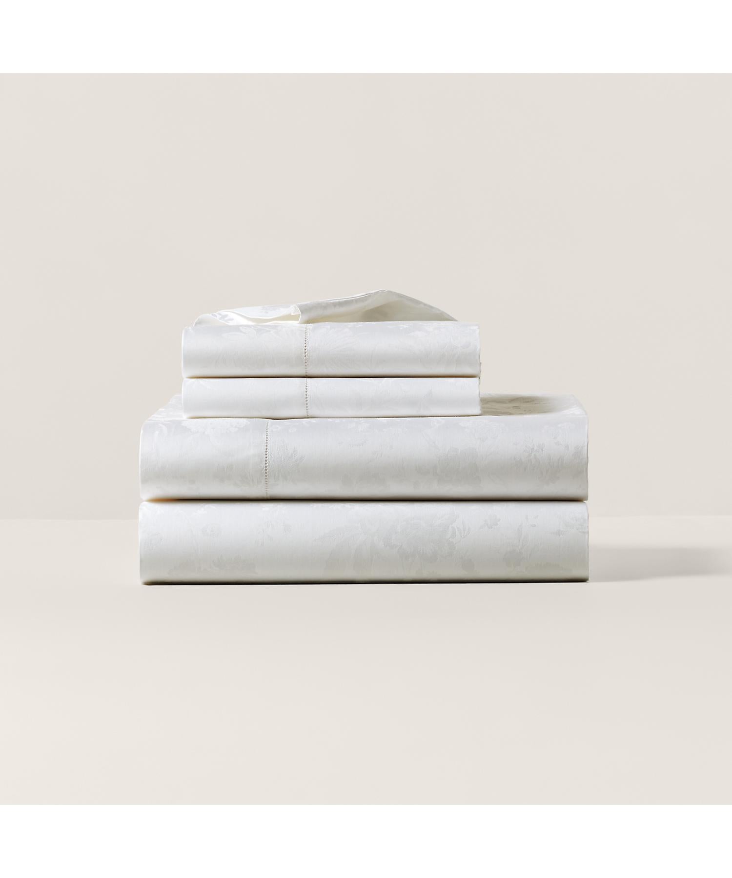 ラルフ ローレン ホーム RALPH LAUREN HOME オーガニック コットン Bethany ジャカード ボックスシーツ/セミダブルサイズ (250ブラウン) 250ブラウン