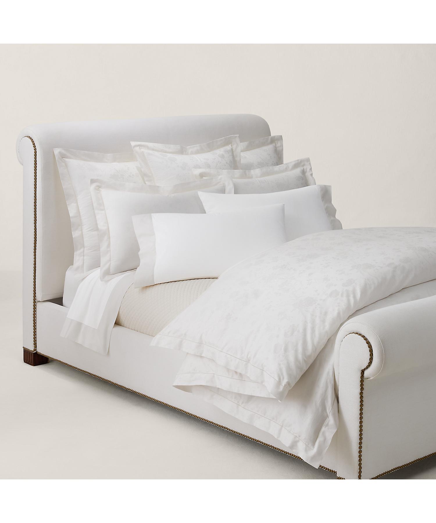 ラルフ ローレン ホーム RALPH LAUREN HOME オーガニック コットン Bethany ジャカード ボックスシーツ/セミダブルサイズ (250ブラウン) 250ブラウン