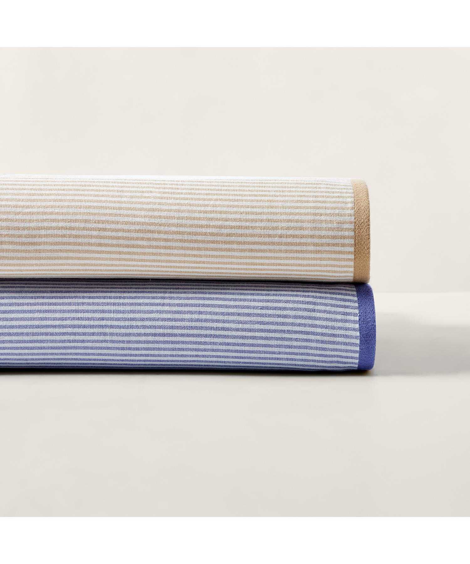ラルフ ローレン ホーム RALPH LAUREN HOME オックスフォード ストライプ スモールシングル タオルケット (400ブルー) 400ブルー