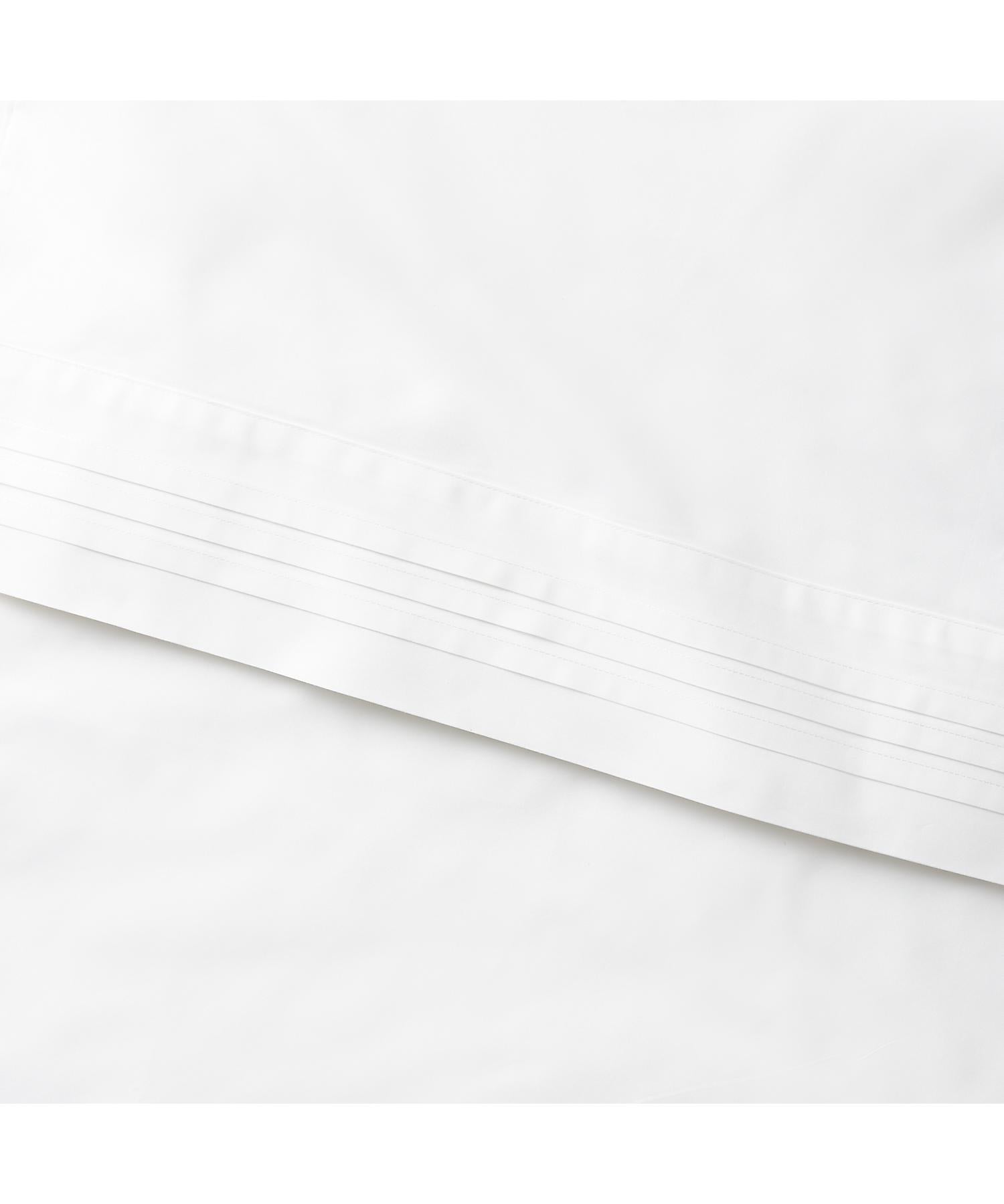 ラルフ ローレン ホーム RALPH LAUREN HOME オーガニックコットン タキシード プリーツ フラットシーツ/ シングルサイズ (100ホワイト) 100ホワイト