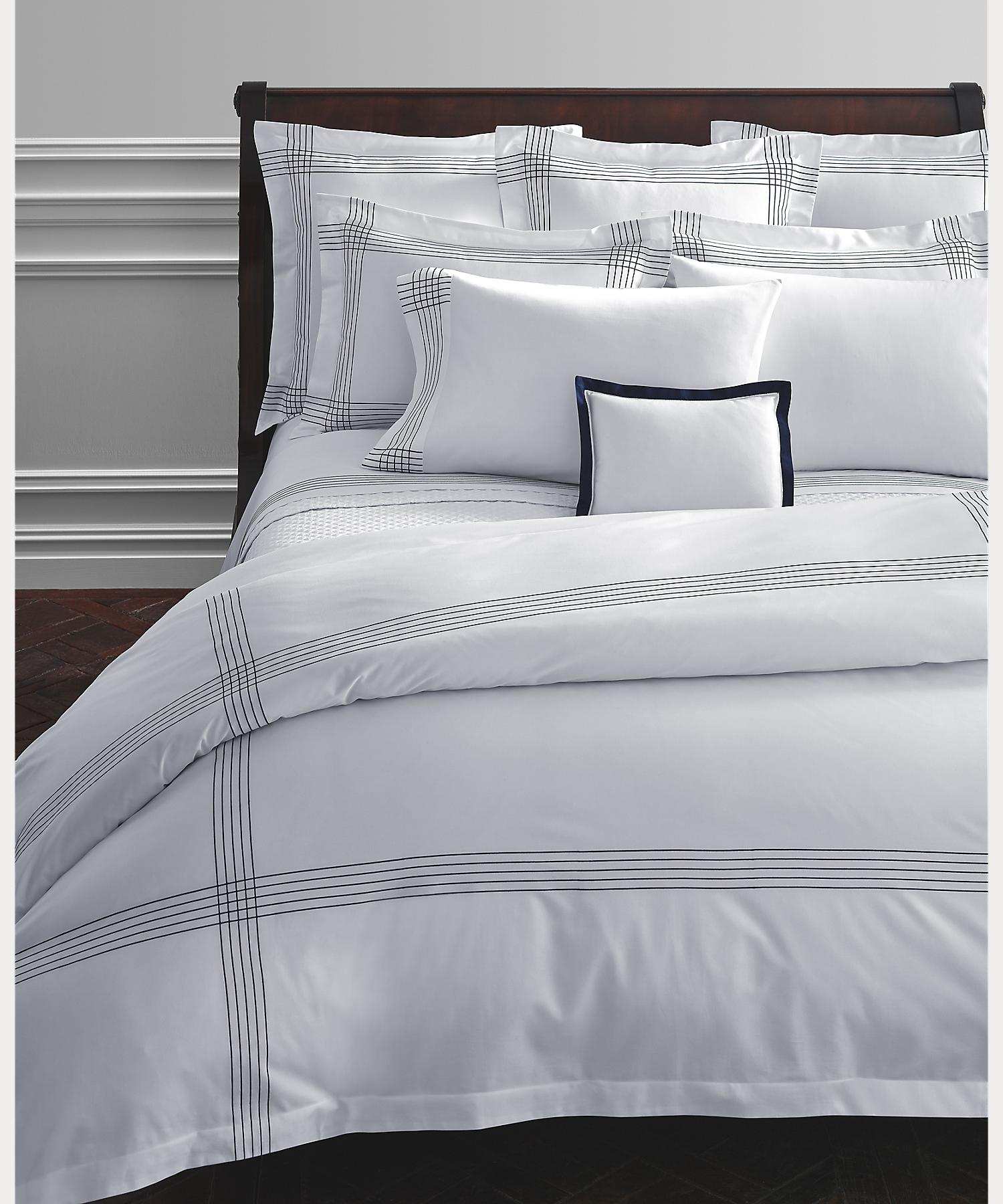 ラルフ ローレン ホーム RALPH LAUREN HOME オーガニック コットン サティーン ハンカチーフ デュベ カバー/シングルサイズ (410ネイビー) 410ネイビー