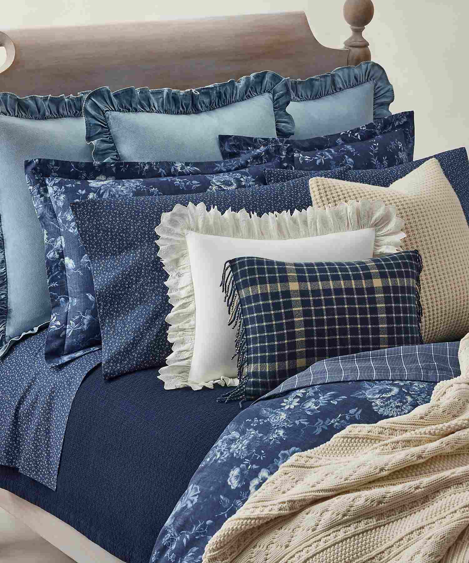 ラルフ ローレン ホーム RALPH LAUREN HOME KATHRYN スタンダード ピローシャム (410ネイビー) 410ネイビー