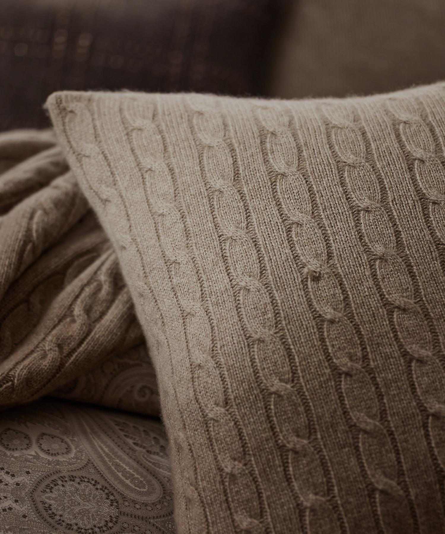 ラルフ ローレン ホーム RALPH LAUREN HOME ケーブルド カシミヤ スロー ピロー (101ナチュラル) 101ナチュラル