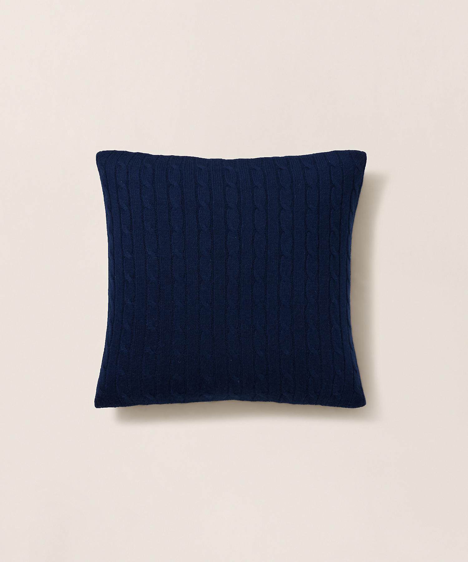 ラルフ ローレン ホーム RALPH LAUREN HOME ケーブルド カシミヤ スロー ピロー (410ネイビー) 410ネイビー