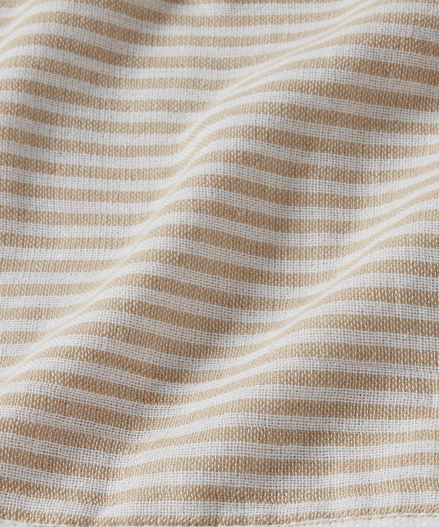 ラルフ ローレン ホーム RALPH LAUREN HOME オックスフォード ストライプ ハーフ タオルケット (270ブラウン) 270ブラウン