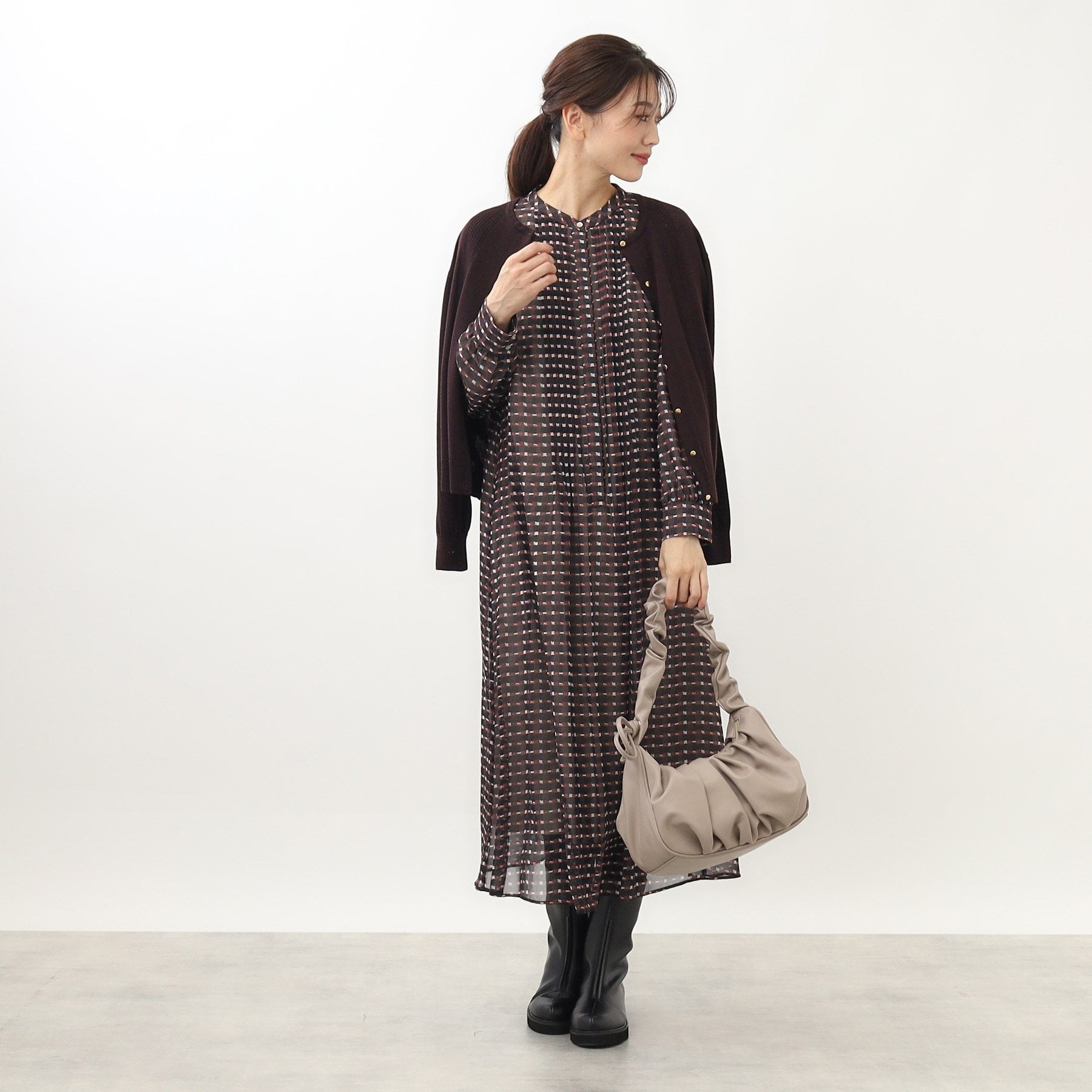 リフレクト Reflect 【セットアップ可】ソフトタッチカーディガン (グリーン(025)) グリーン(025)