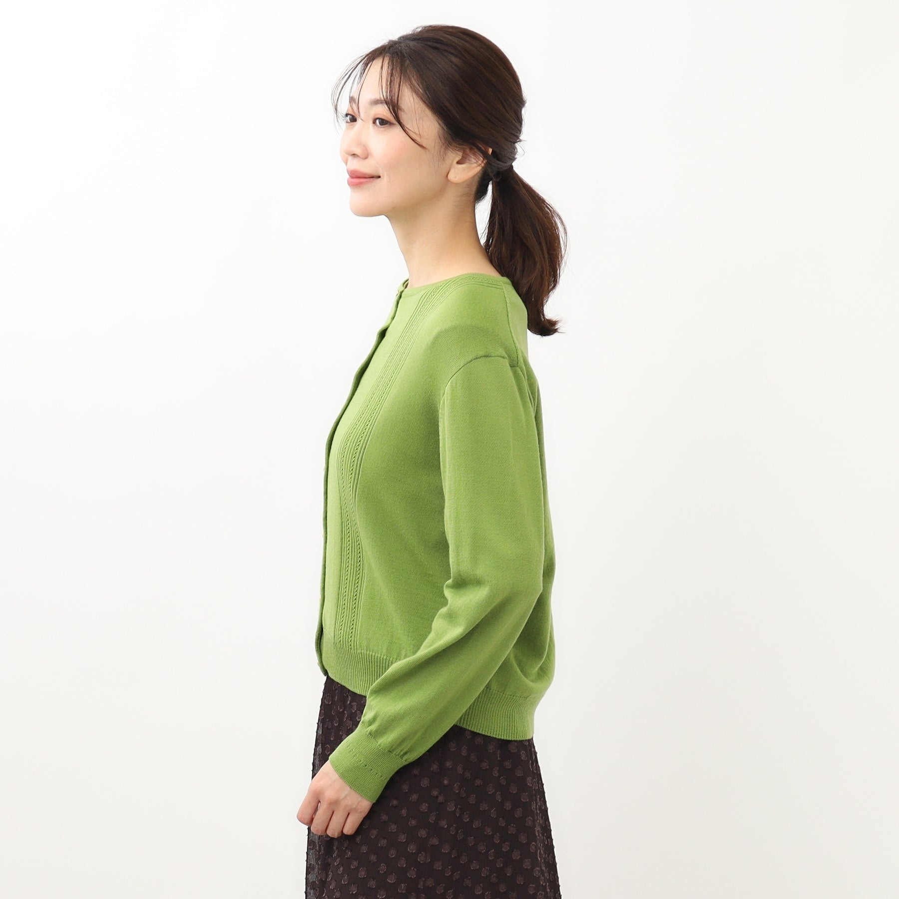 リフレクト Reflect 【セットアップ可】ソフトタッチカーディガン (グリーン(025)) グリーン(025)