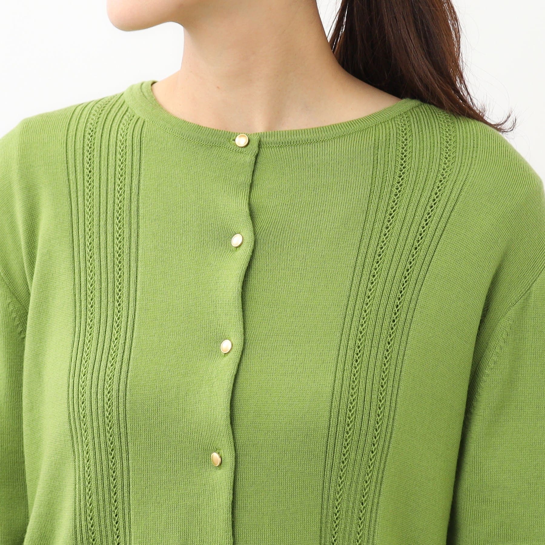 リフレクト Reflect 【セットアップ可】ソフトタッチカーディガン (グリーン(025)) グリーン(025)