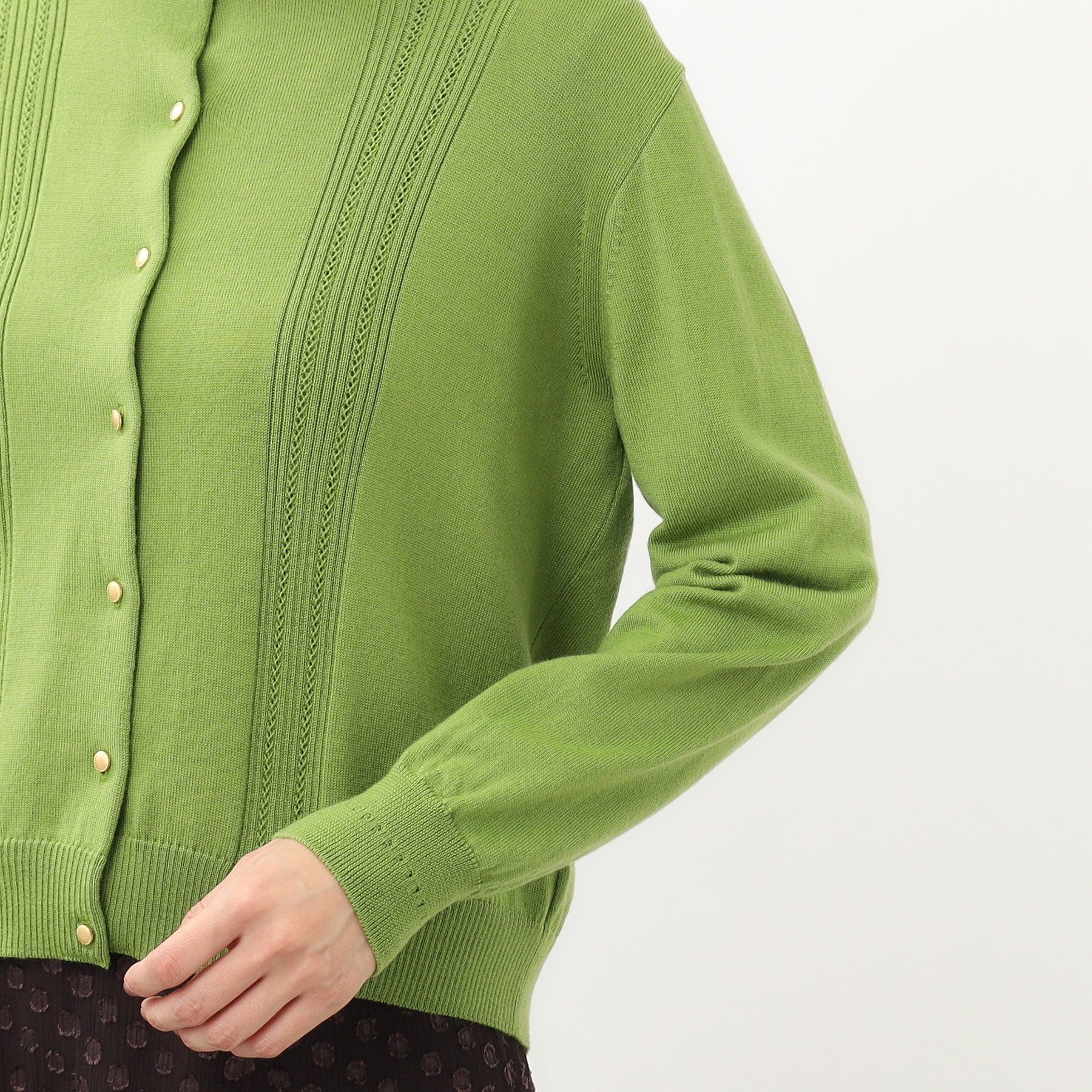 リフレクト Reflect 【セットアップ可】ソフトタッチカーディガン (グリーン(025)) グリーン(025)