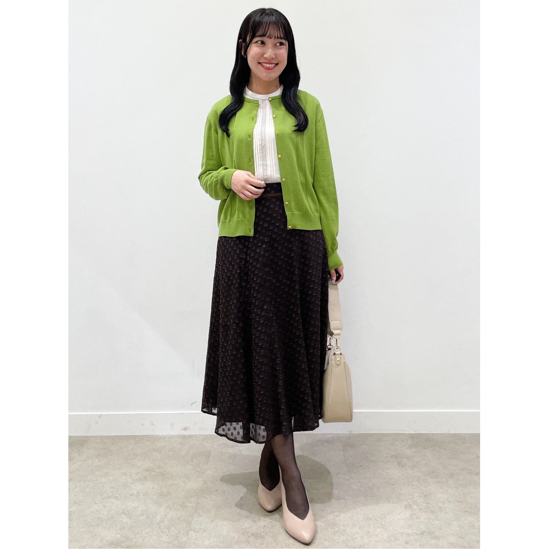 リフレクト Reflect 【セットアップ可】ソフトタッチカーディガン (グリーン(025)) グリーン(025)