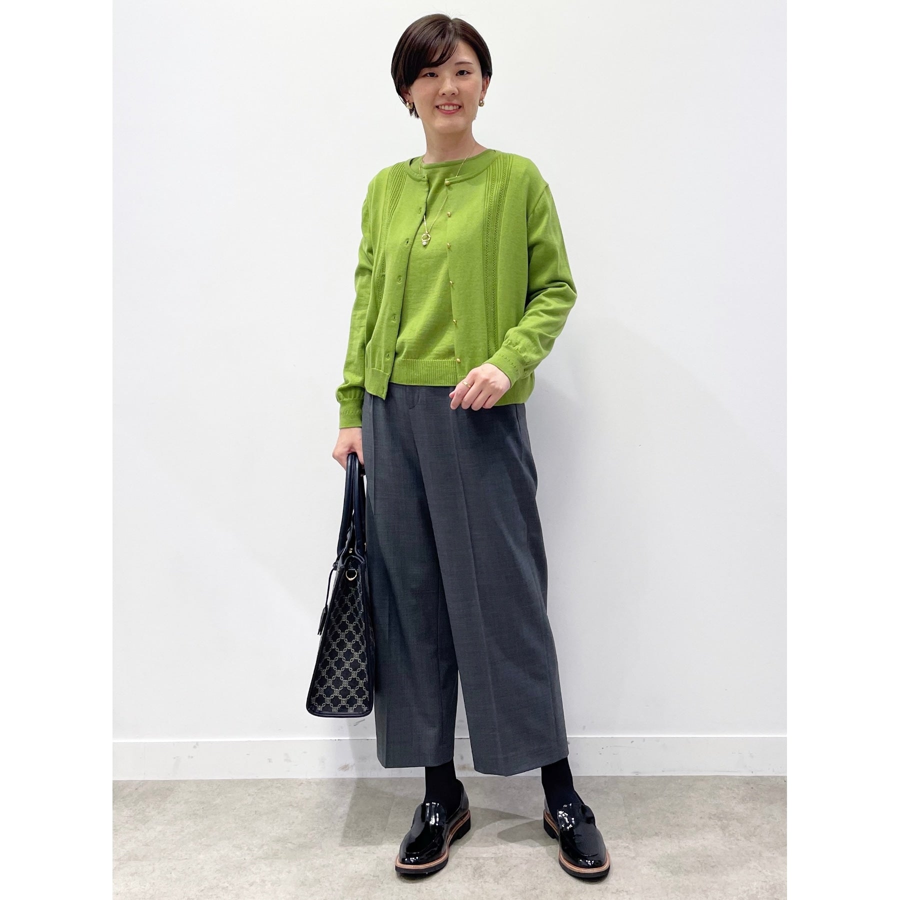 リフレクト Reflect 【セットアップ可】ソフトタッチカーディガン (グリーン(025)) グリーン(025)