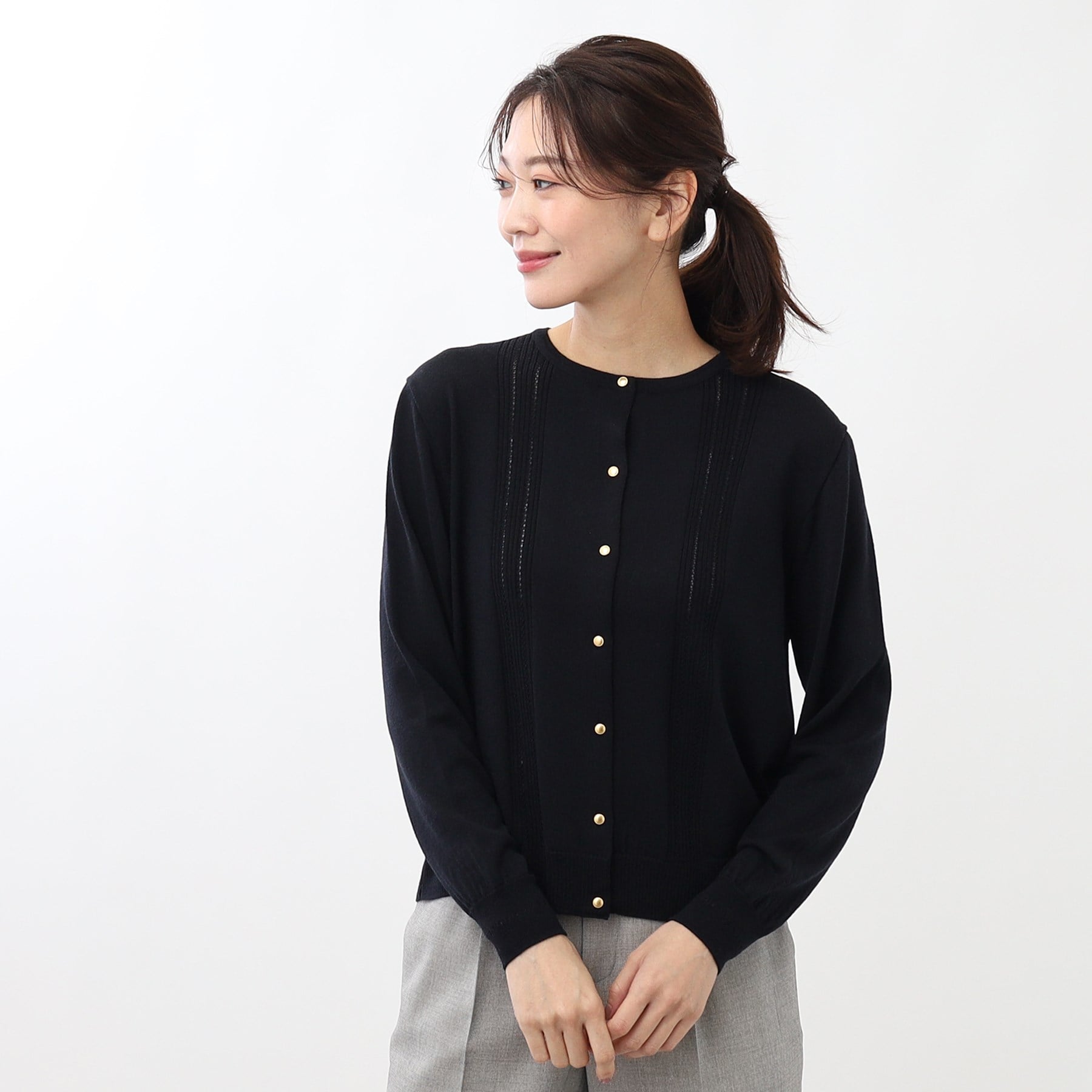 リフレクト Reflect 【セットアップ可】ソフトタッチカーディガン (グリーン(025)) グリーン(025)