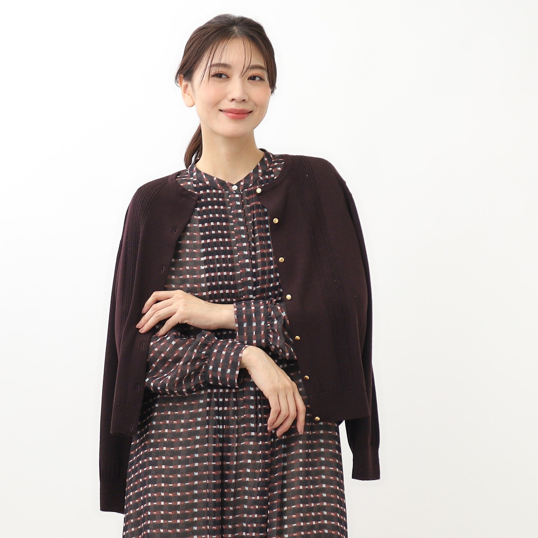 リフレクト Reflect 【セットアップ可】ソフトタッチカーディガン (ブラウン(044)) ブラウン(044)