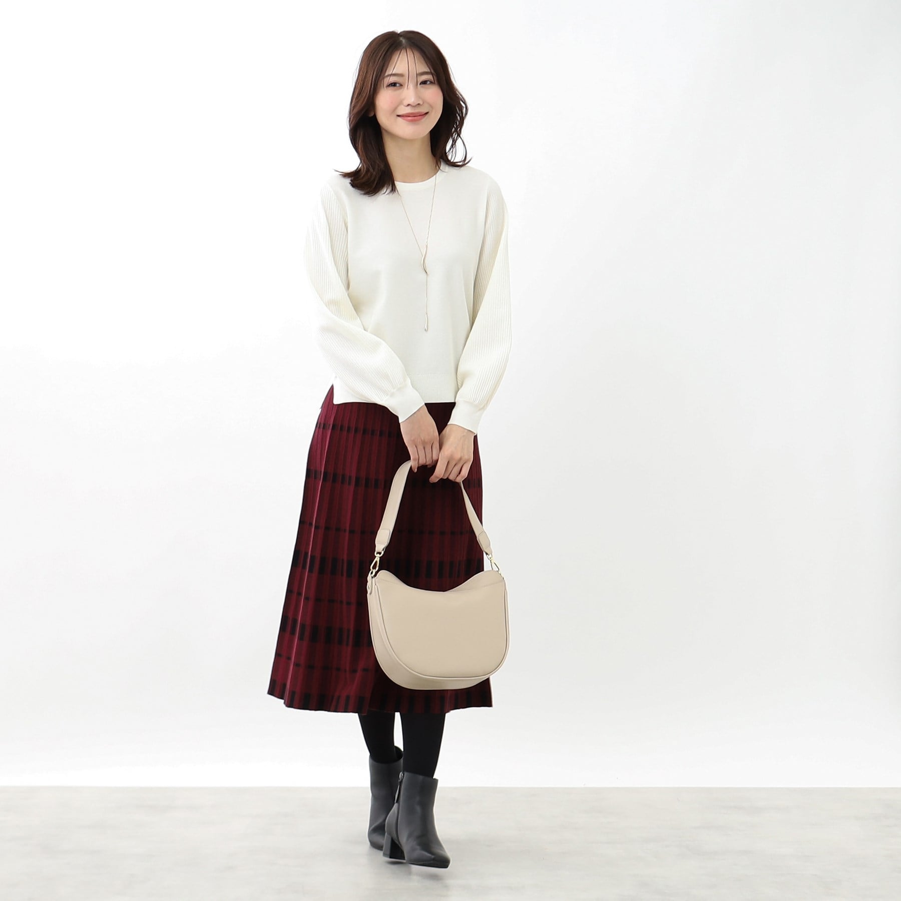 リフレクト Reflect 【マシンウォッシュ可】パフスリーブニット (オフホワイト(003)) オフホワイト(003)