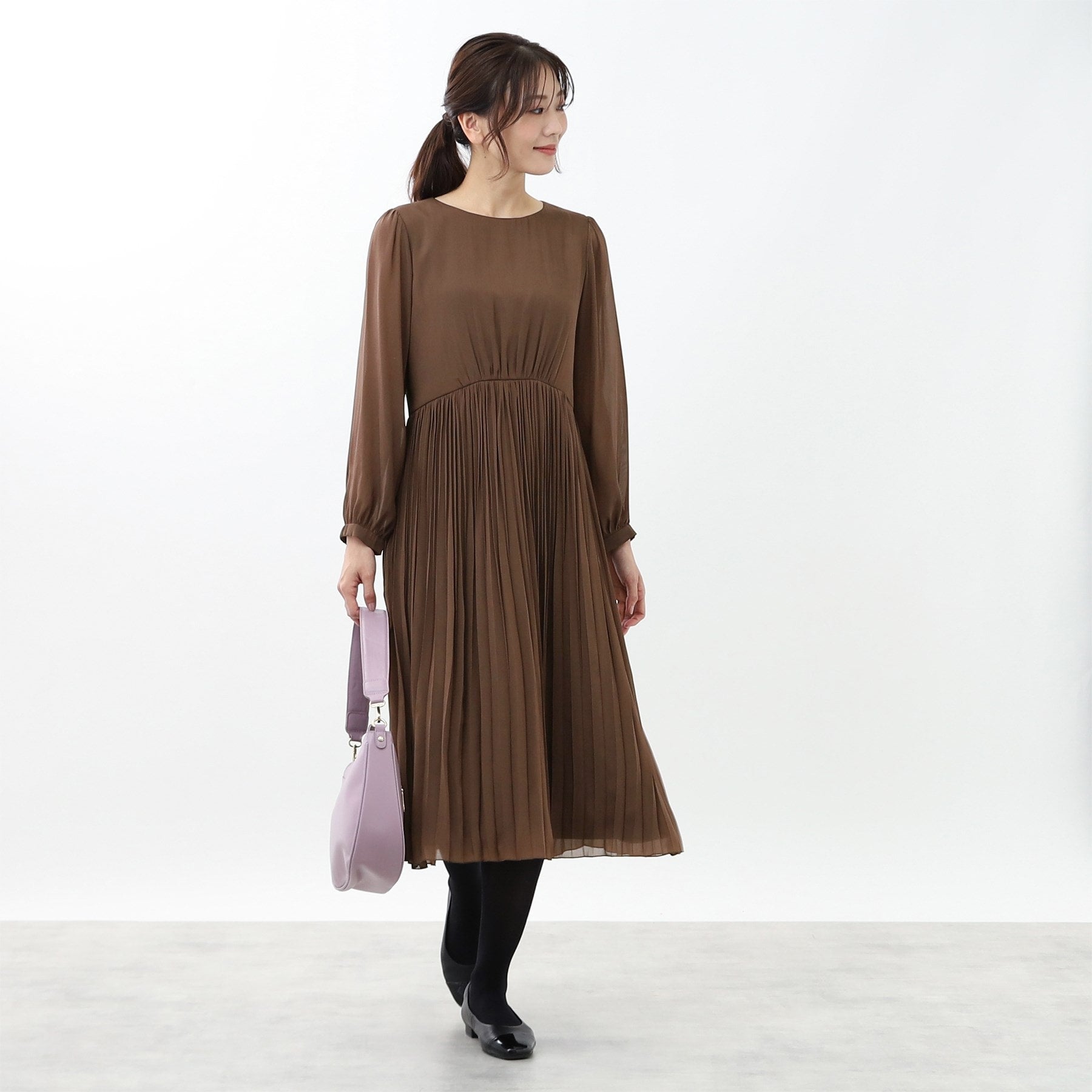 リフレクト Reflect 【手洗い可】フィットアンドフレアワンピース (ネイビー(094)) ネイビー(094)