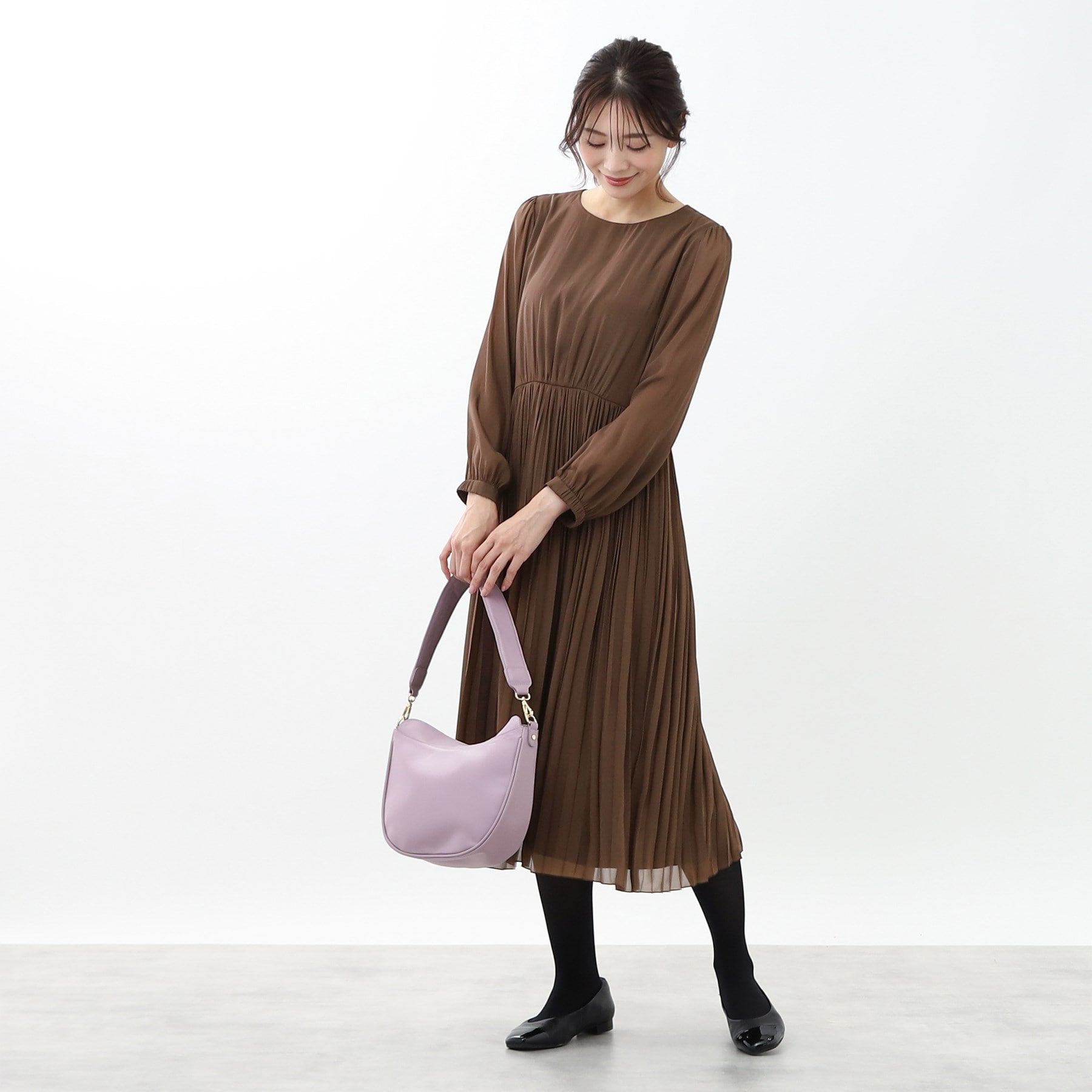 リフレクト Reflect 【手洗い可】フィットアンドフレアワンピース (ネイビー(094)) ネイビー(094)