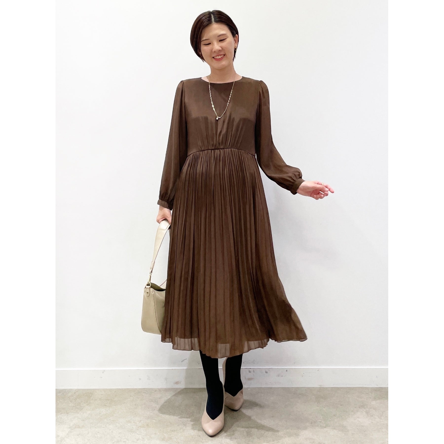 リフレクト Reflect 【手洗い可】フィットアンドフレアワンピース (ネイビー(094)) ネイビー(094)