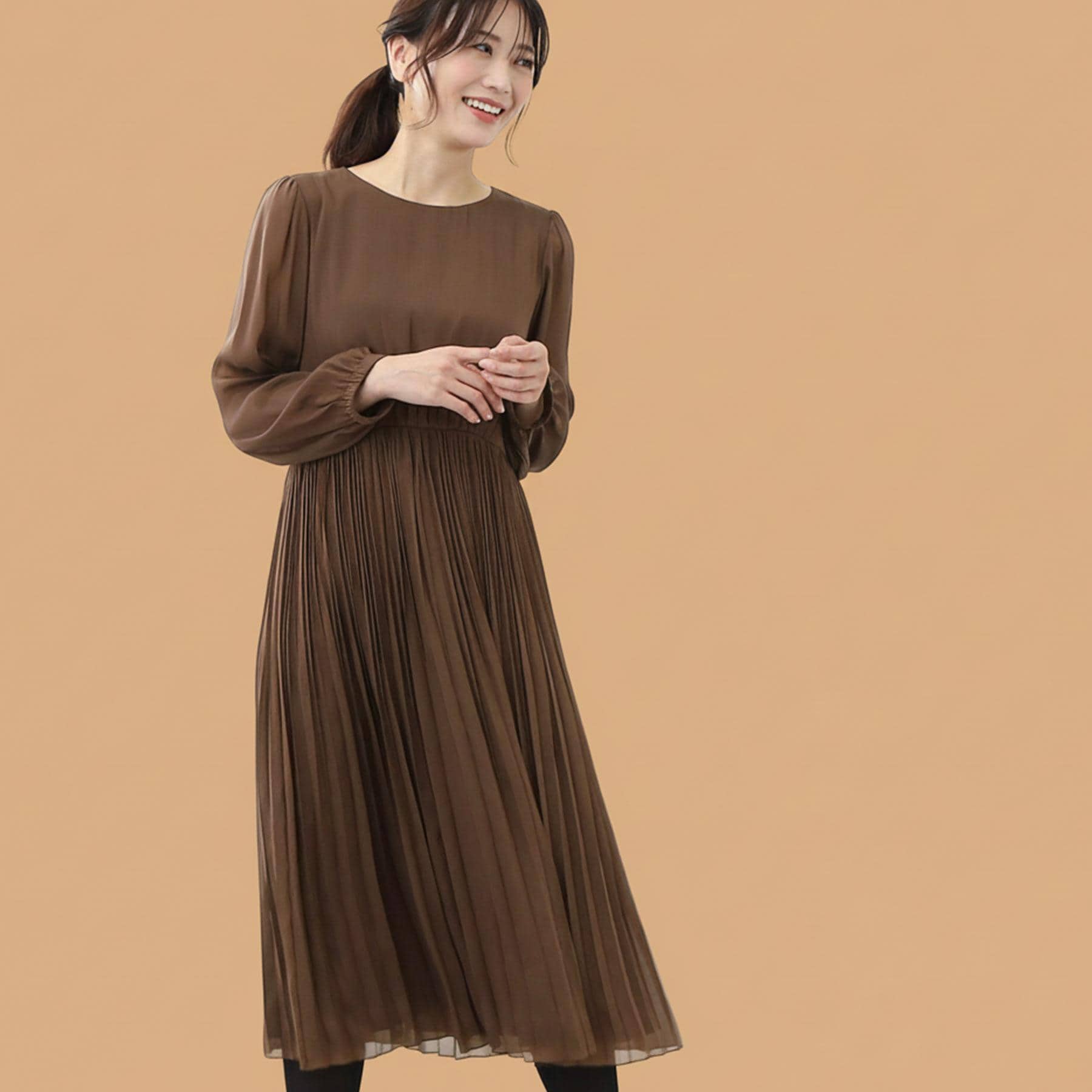 リフレクト Reflect 【手洗い可】フィットアンドフレアワンピース (ネイビー(094)) ネイビー(094)