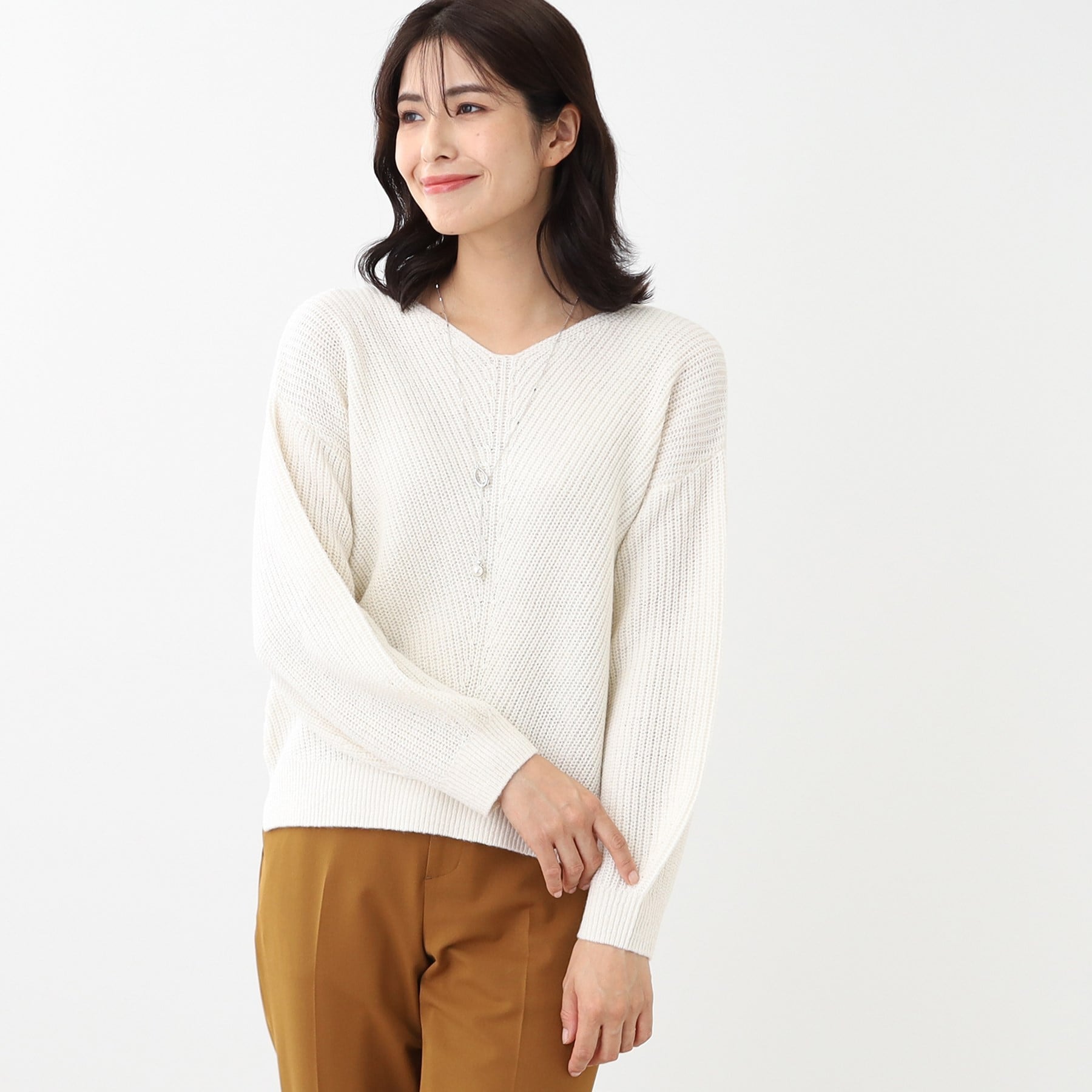 リフレクト Reflect 【洗える】ミックスカラーニット (オフホワイト(003)) オフホワイト(003)