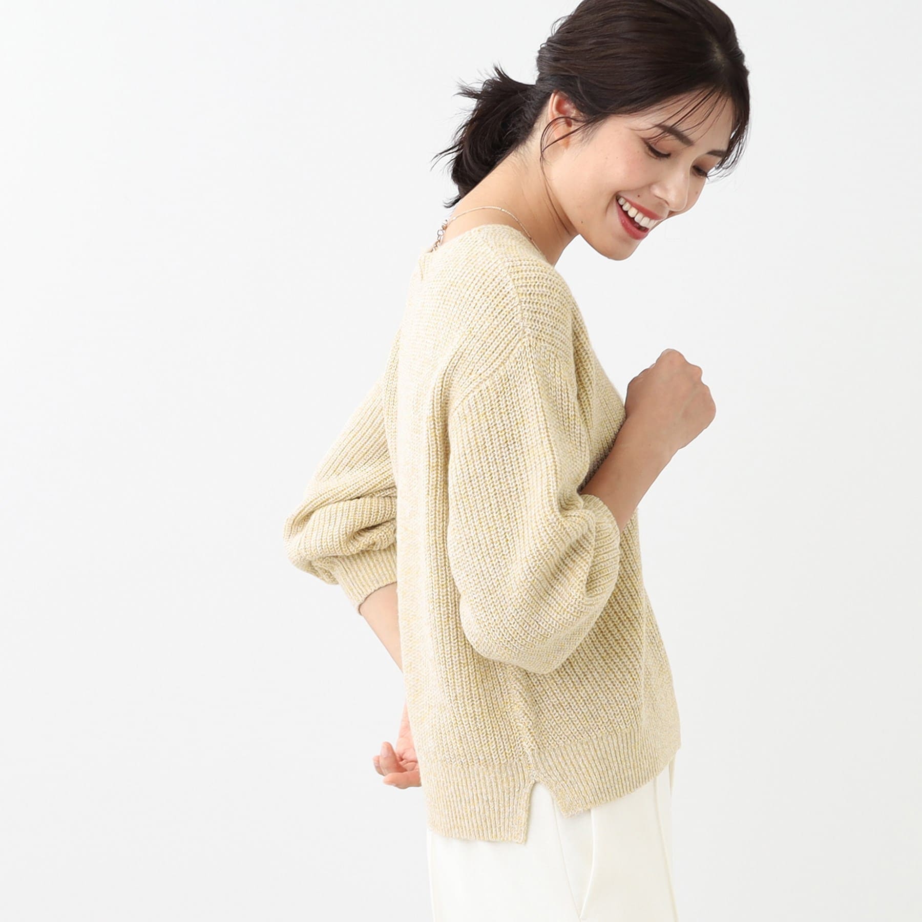 リフレクト Reflect 【洗える】ミックスカラーニット (オフホワイト(003)) オフホワイト(003)