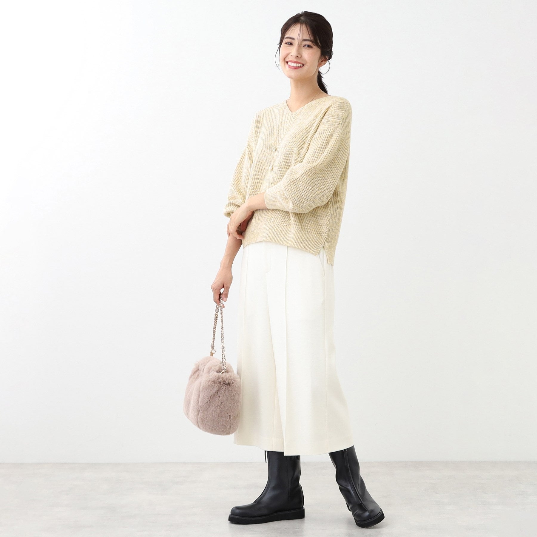 リフレクト Reflect 【洗える】ミックスカラーニット (オフホワイト(003)) オフホワイト(003)