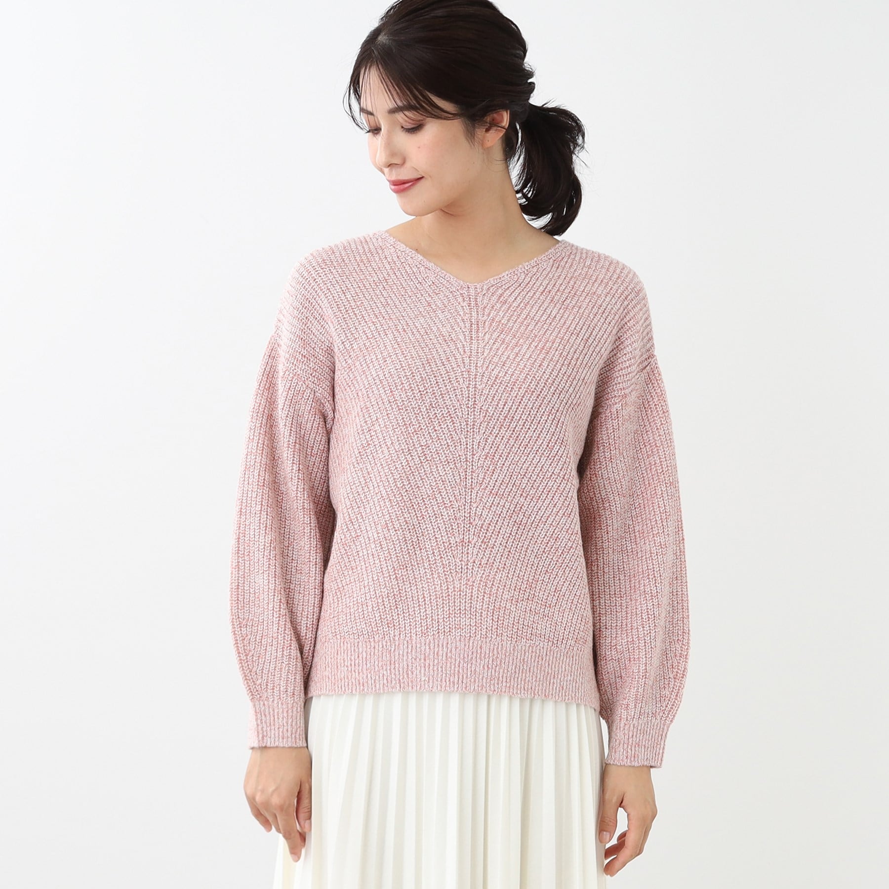 リフレクト Reflect 【洗える】ミックスカラーニット (オフホワイト(003)) オフホワイト(003)