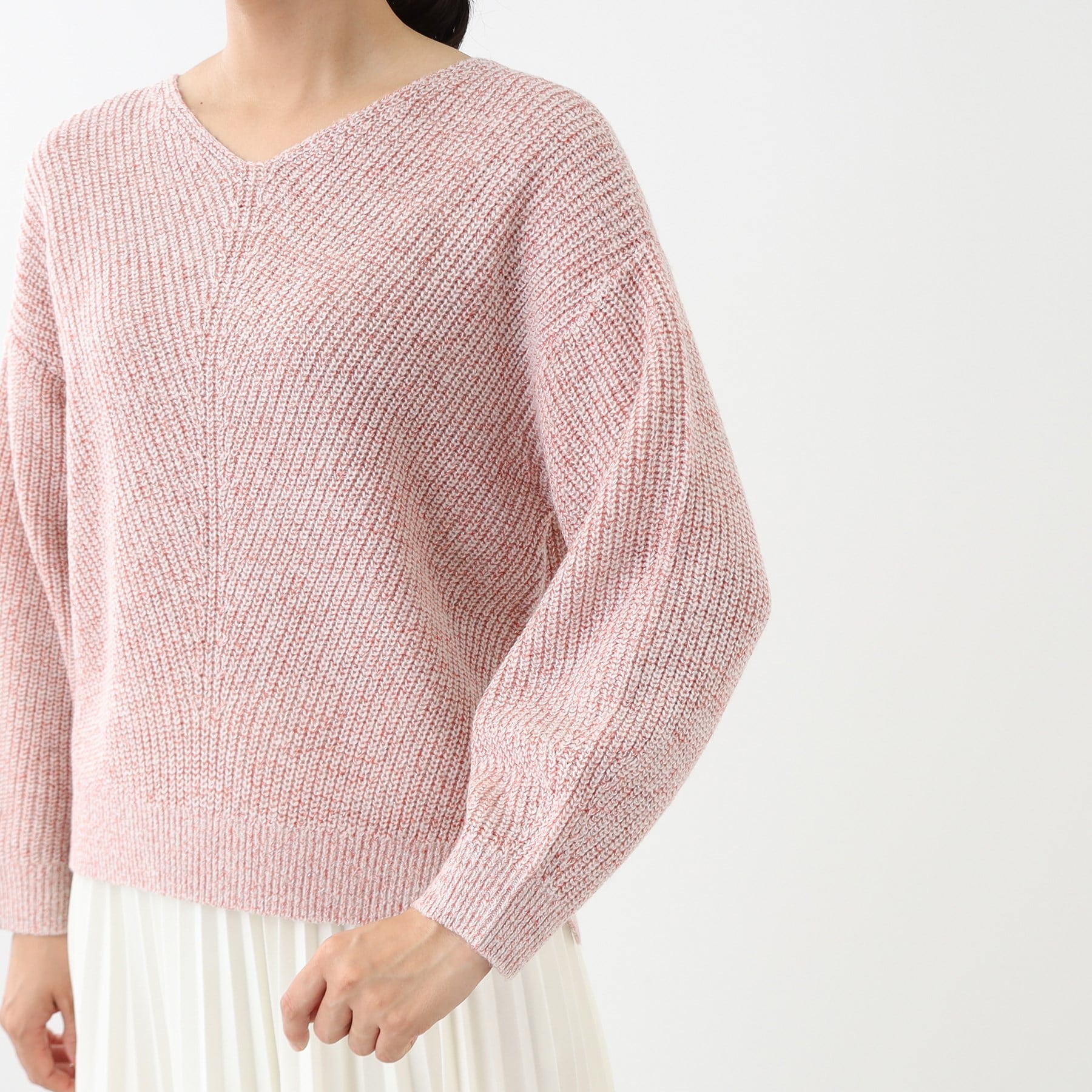 リフレクト Reflect 【洗える】ミックスカラーニット (オフホワイト(003)) オフホワイト(003)