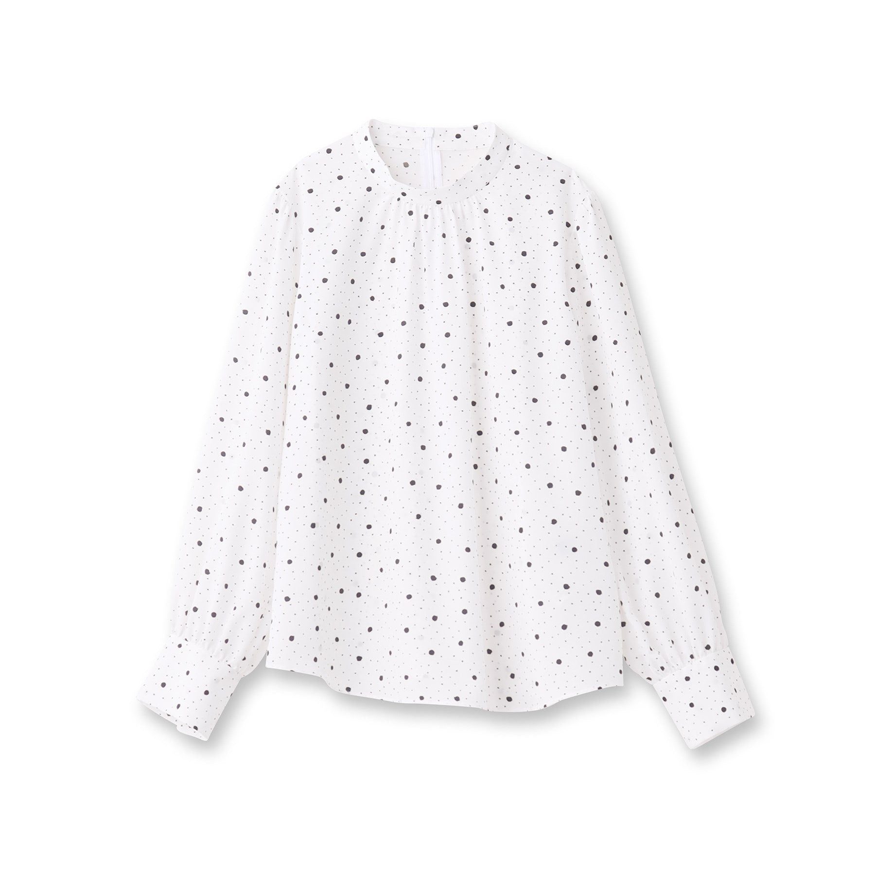 リフレクト Reflect 【フォーマル/入卒/ママスーツ/マシンウォッシュ可】ドットプリントブラウス (オフホワイト(103)) オフホワイト(103)