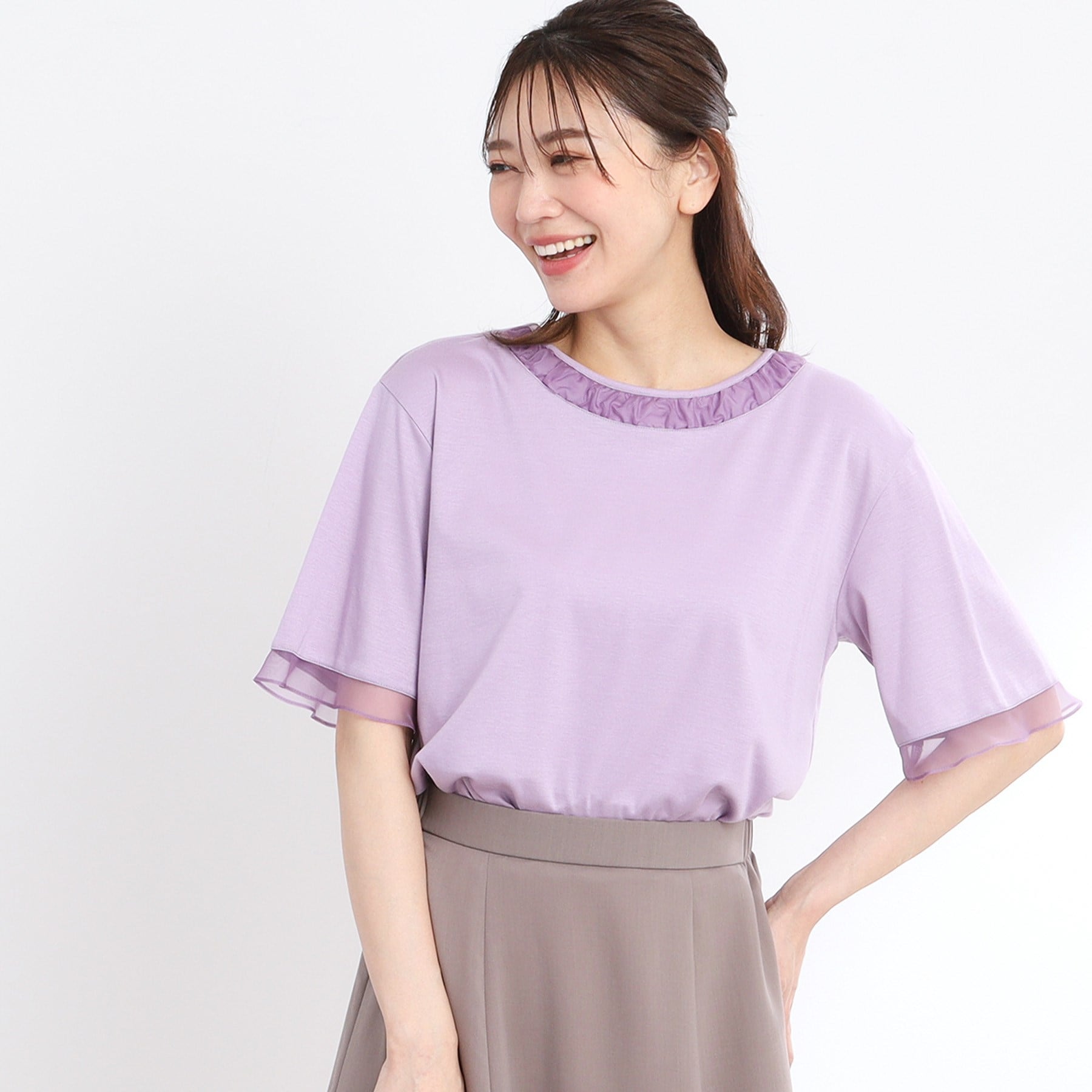 リフレクト Reflect 【接触冷感/洗える】キレイめジャージプルオーバー (ネイビー(094)) ネイビー(094)