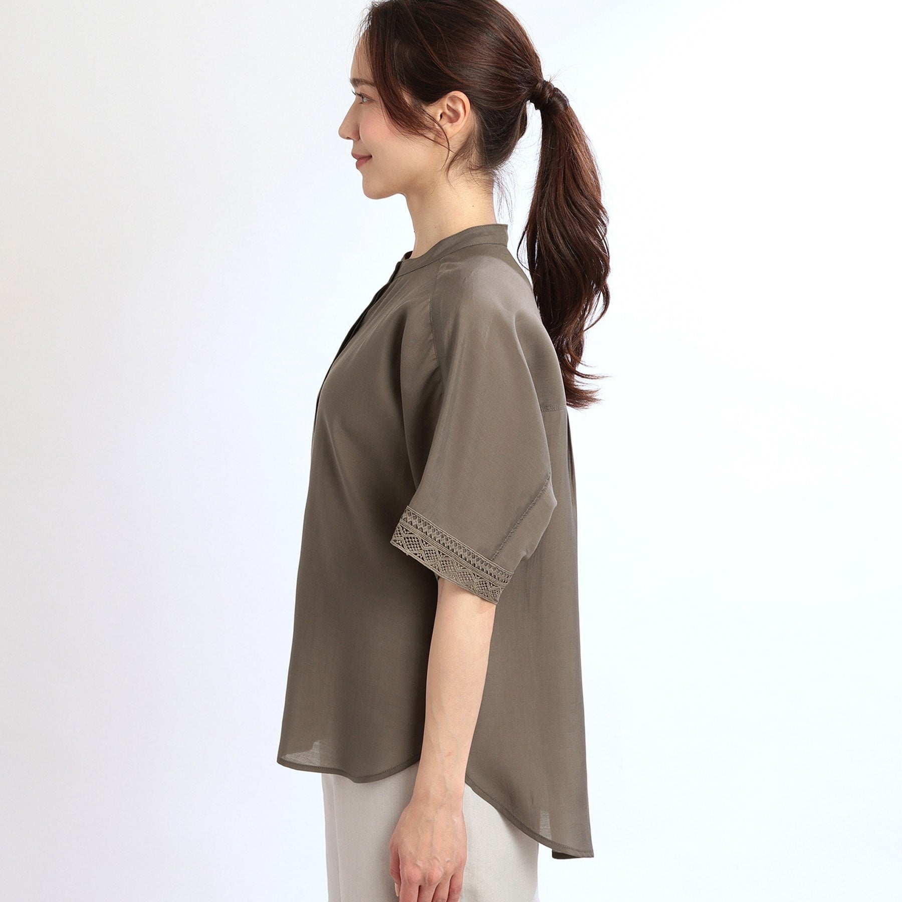 リフレクト Reflect 【E-QUALITY/手洗い可】オフボディドルマンブラウス (モカブラウン(042)) モカブラウン(042)