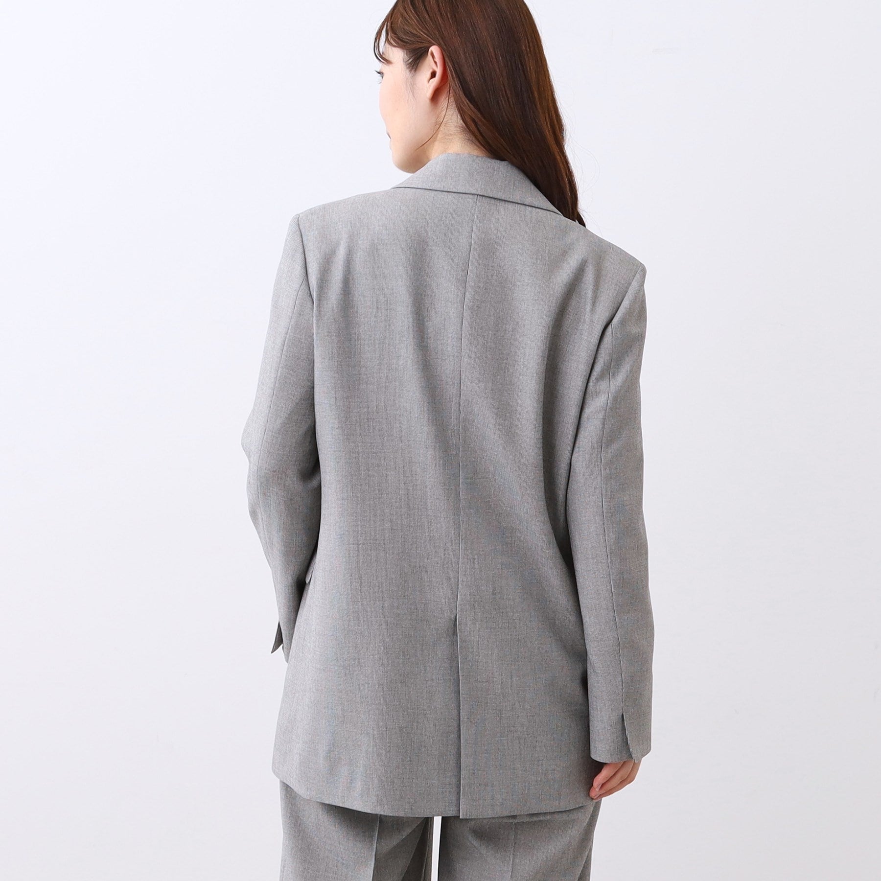 リフレクト Reflect 【単品羽織OK◎/セットアップ可】リラクシーメランジジャケット (ブラウン(044)) ブラウン(044)