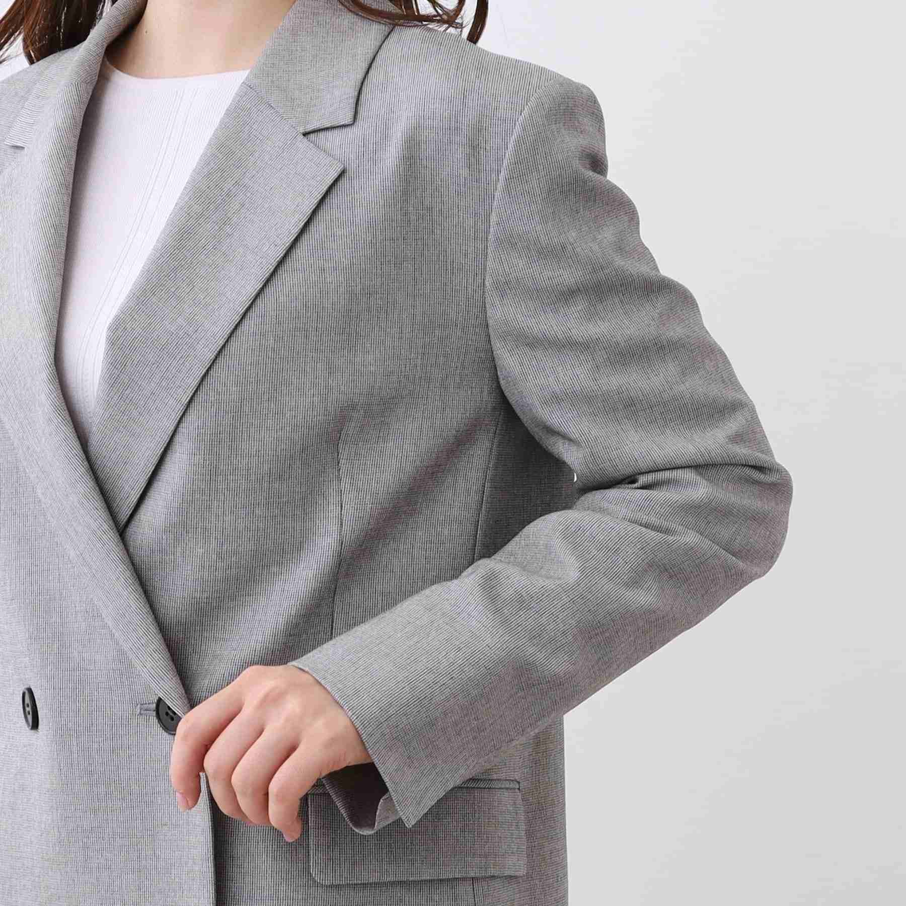 リフレクト Reflect 【単品羽織OK◎/セットアップ可】リラクシーメランジジャケット (ブラウン(044)) ブラウン(044)