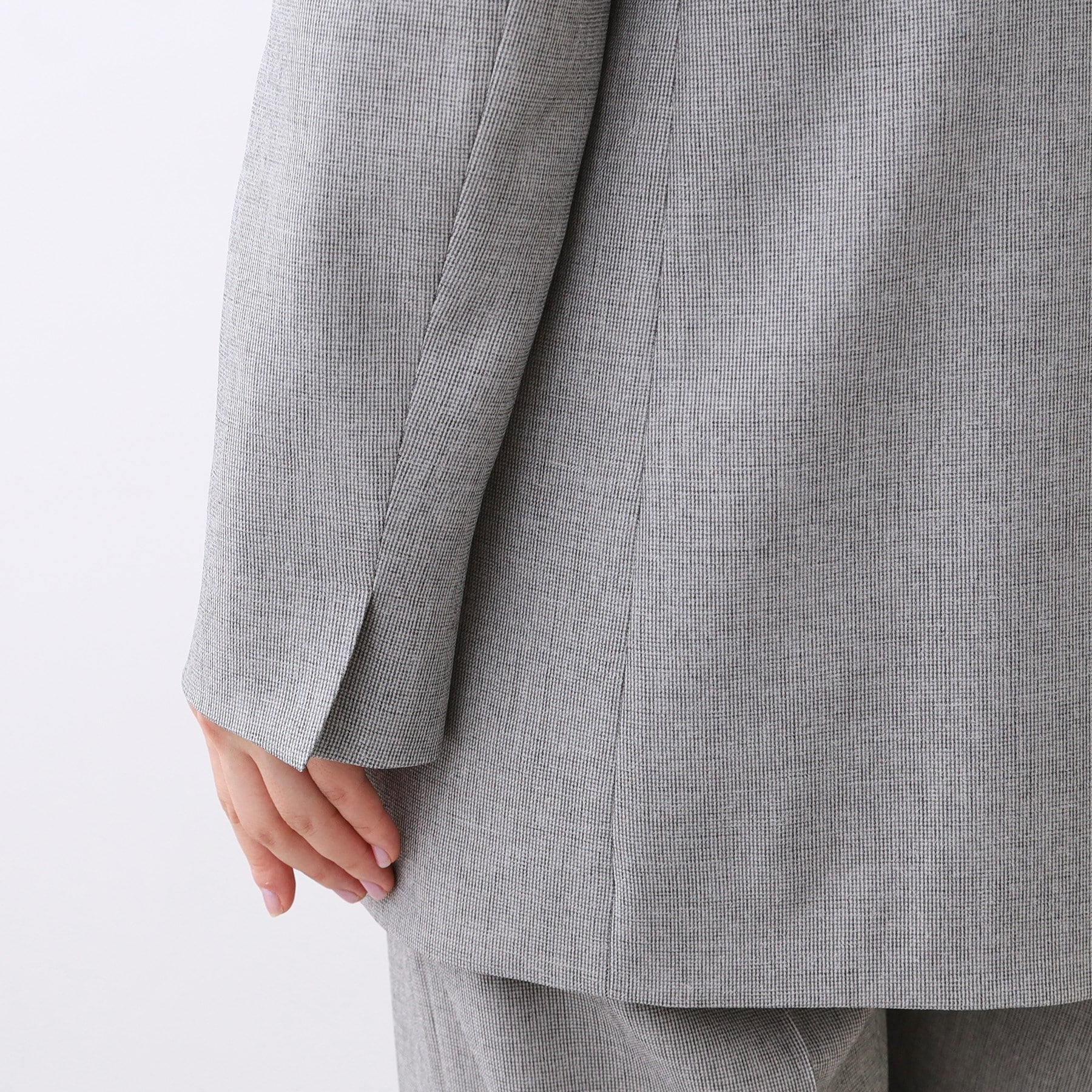 リフレクト Reflect 【単品羽織OK◎/セットアップ可】リラクシーメランジジャケット (ブラウン(044)) ブラウン(044)